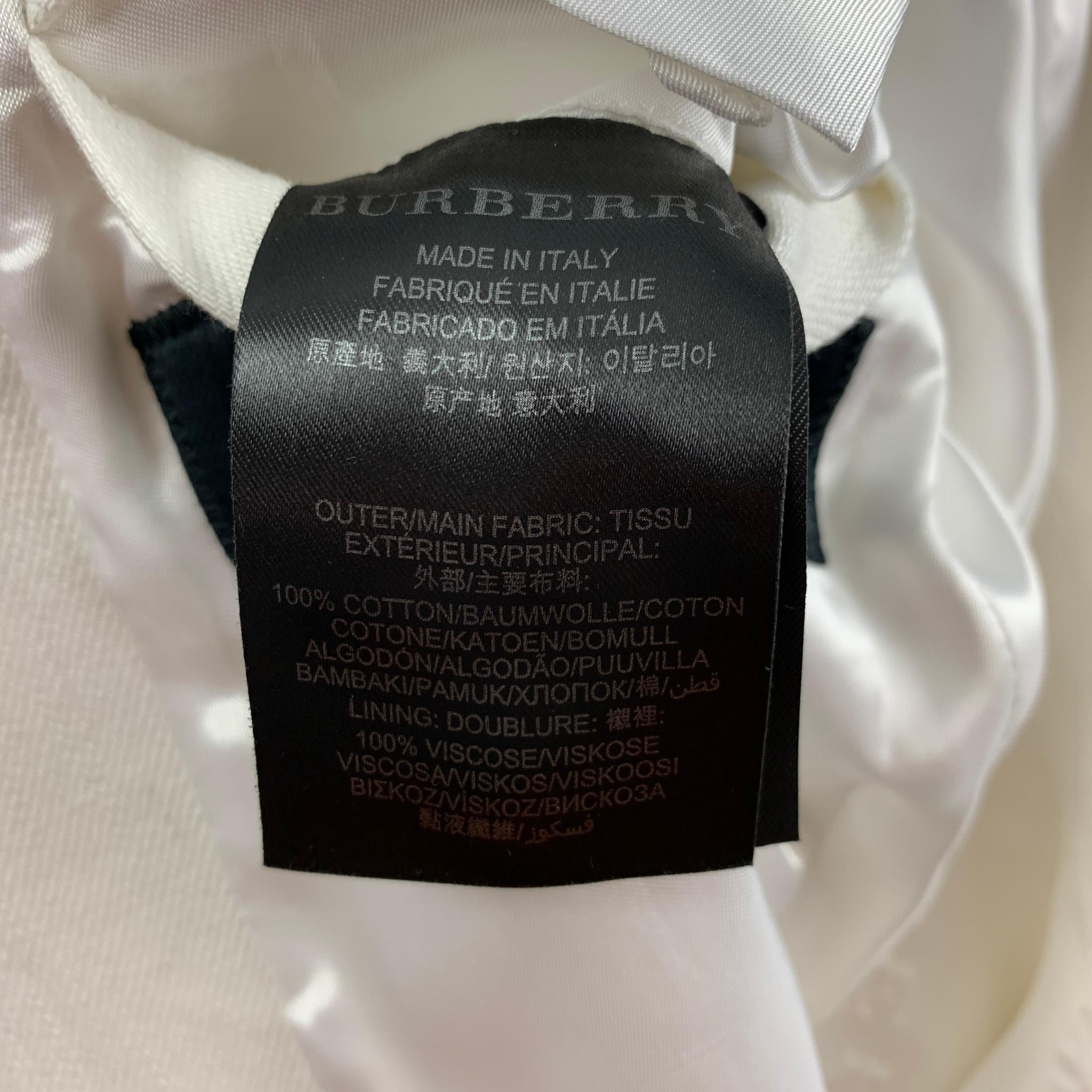 BURBERRY PRORSUM Size 40 White Cotton Notch Lapel Sport Coat 1