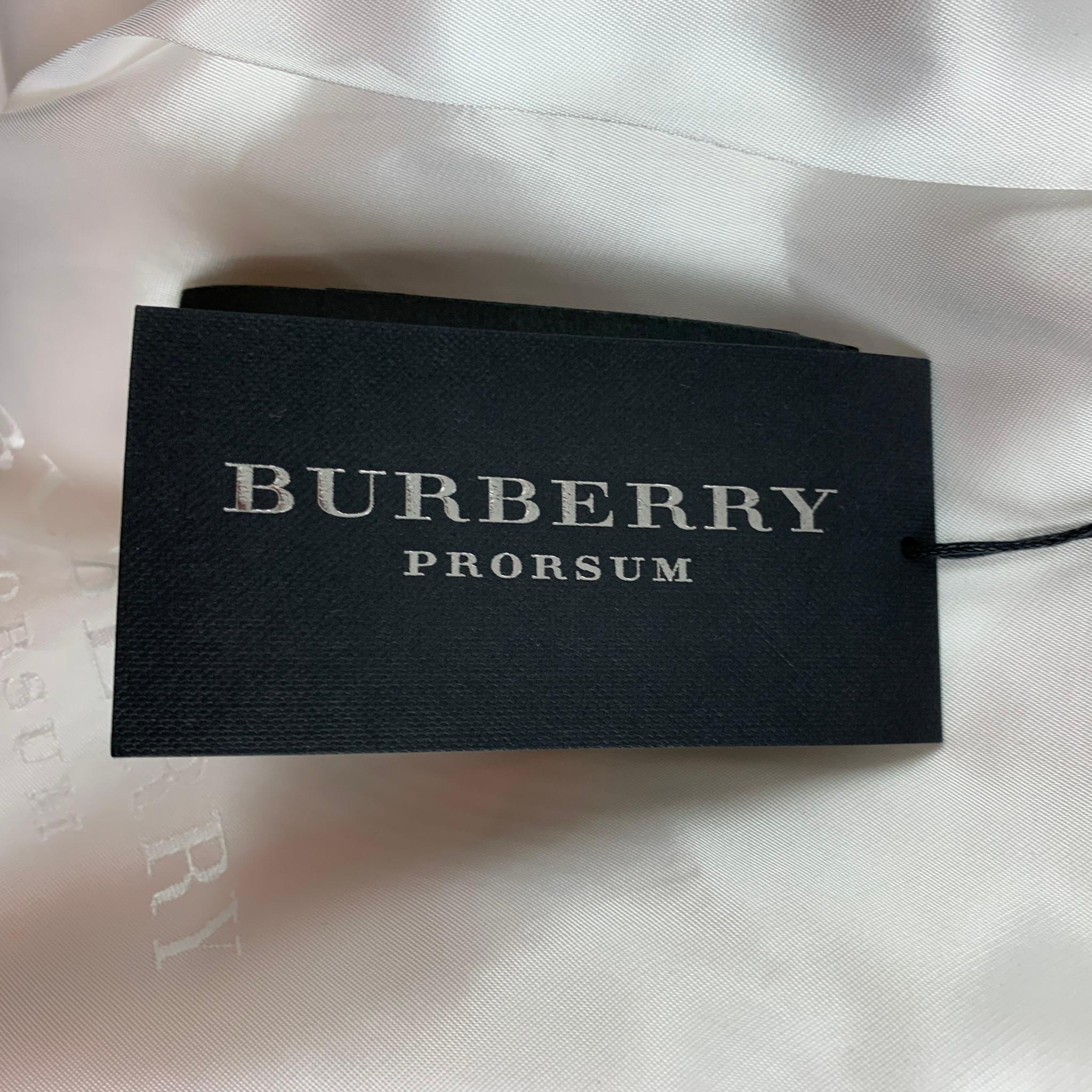 Burberry BURBERRY PRORSUM Taille 40 Coton Blanc Cran Revers Manteau Sport 