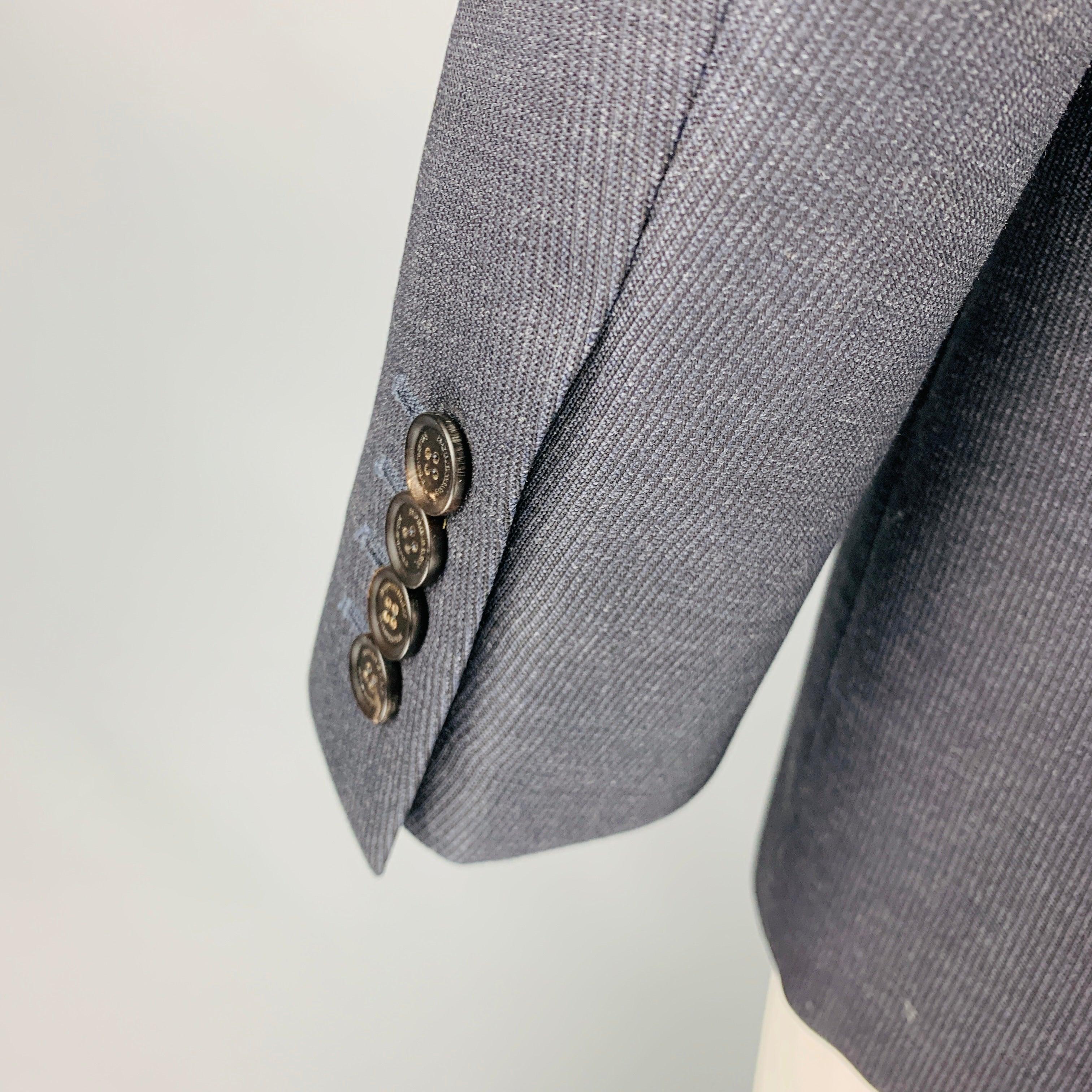 BURBERRY PRORSUM - Manteau de sport gris texturé en laine vierge, taille 42 Pour hommes en vente