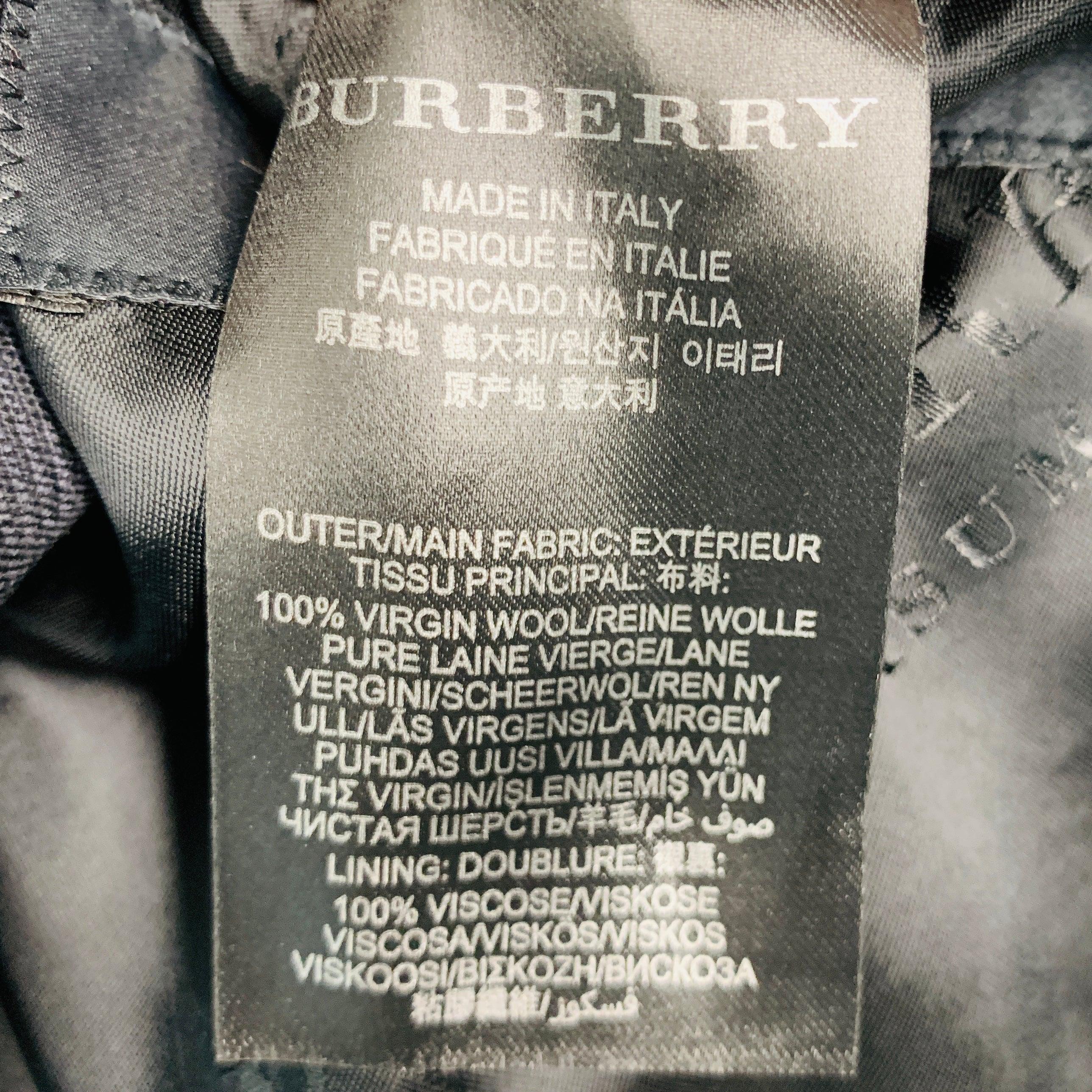 BURBERRY PRORSUM - Manteau de sport gris texturé en laine vierge, taille 42 en vente 4