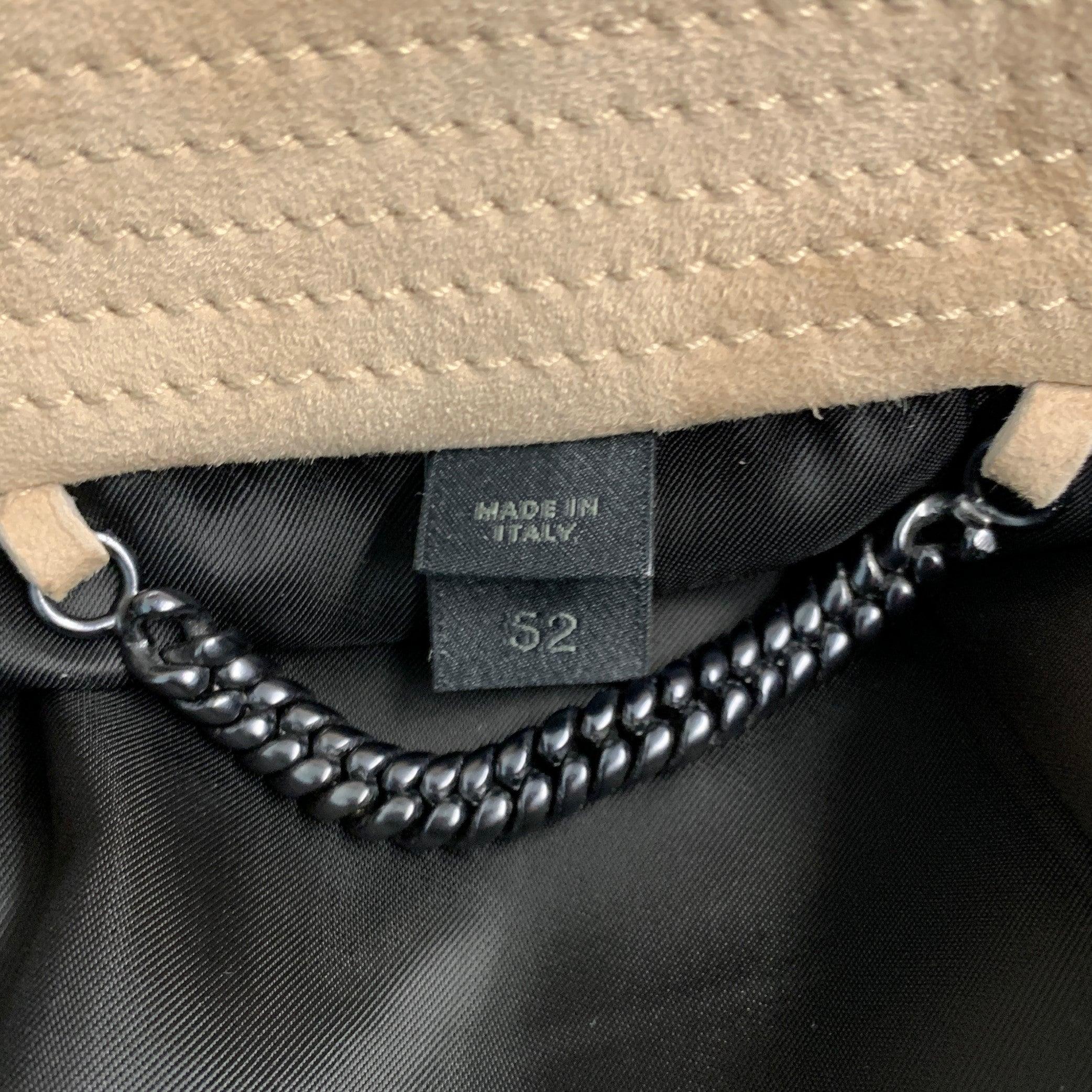 BURBERRY PRORSUM Size 42 Tan Lambskin Suede Zip Up Jacket For Sale 1