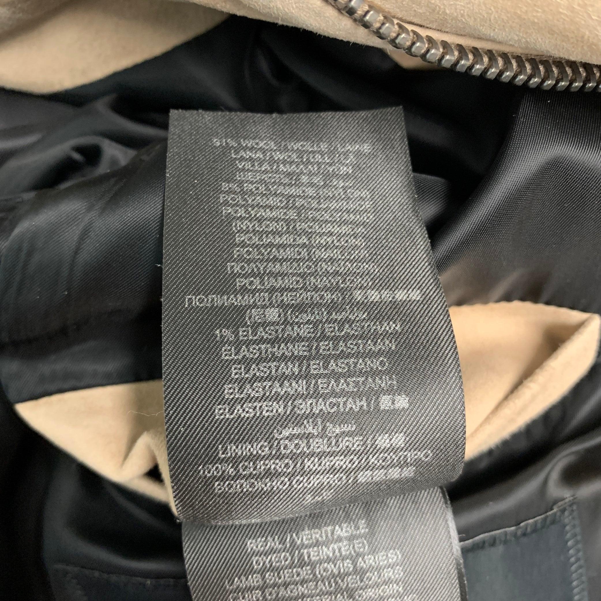 BURBERRY PRORSUM Size 42 Tan Lambskin Suede Zip Up Jacket For Sale 3
