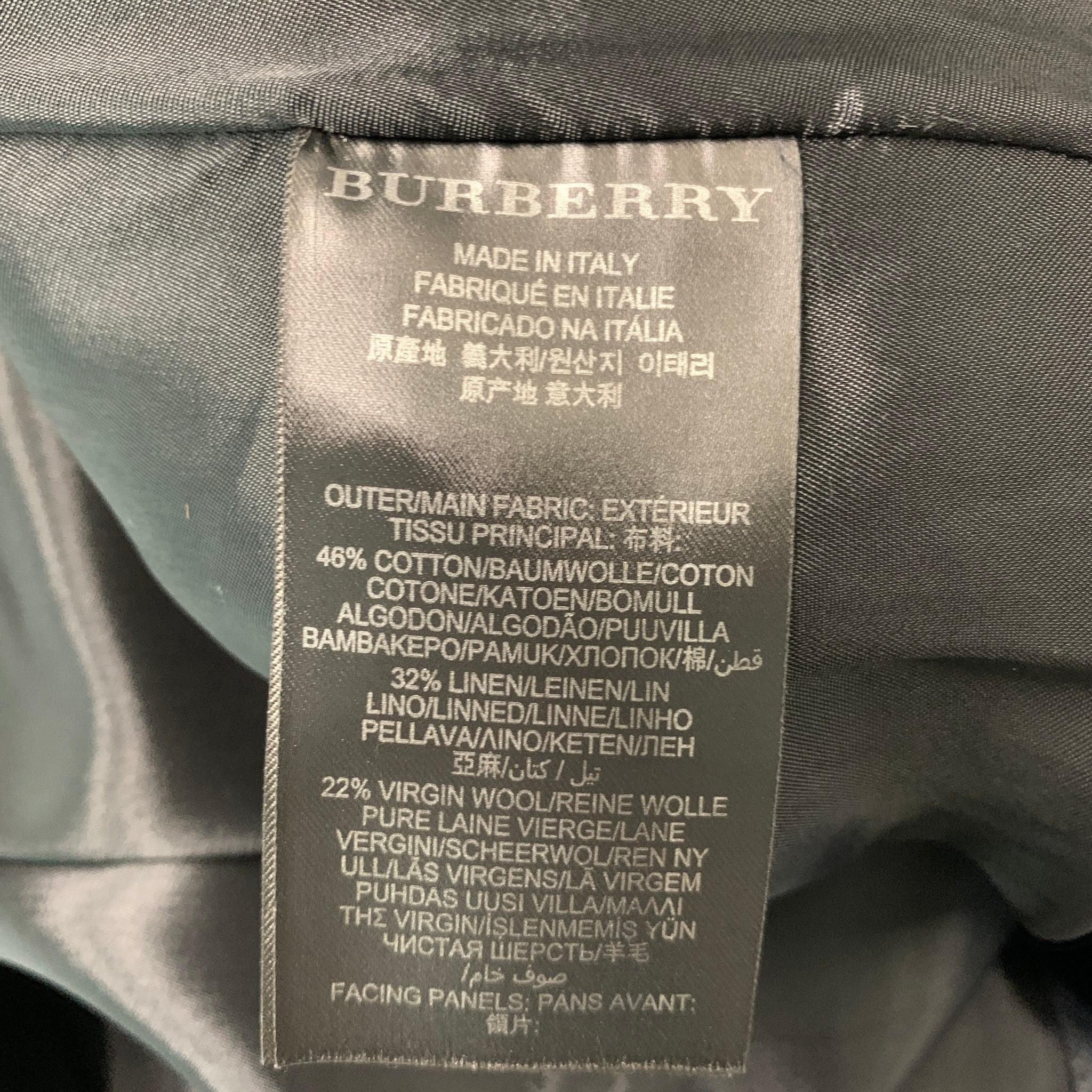 BURBERRY PRORSUM  Size 44 Beige Brown Mixed Fabrics Raglan Coat 2