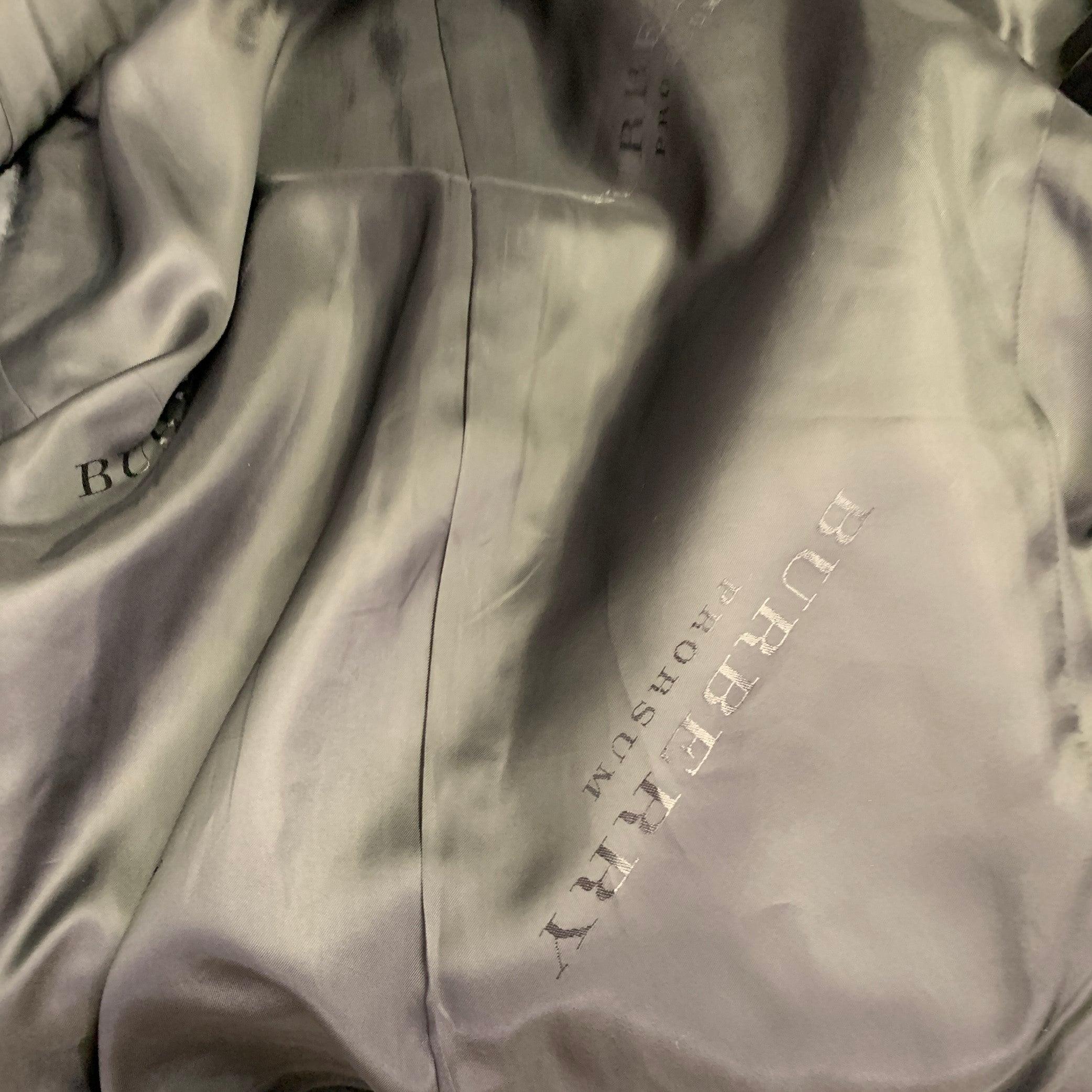 BURBERRY PRORSUM Size 44 Blue Indigo Double Breasted Sport Coat For Sale 6