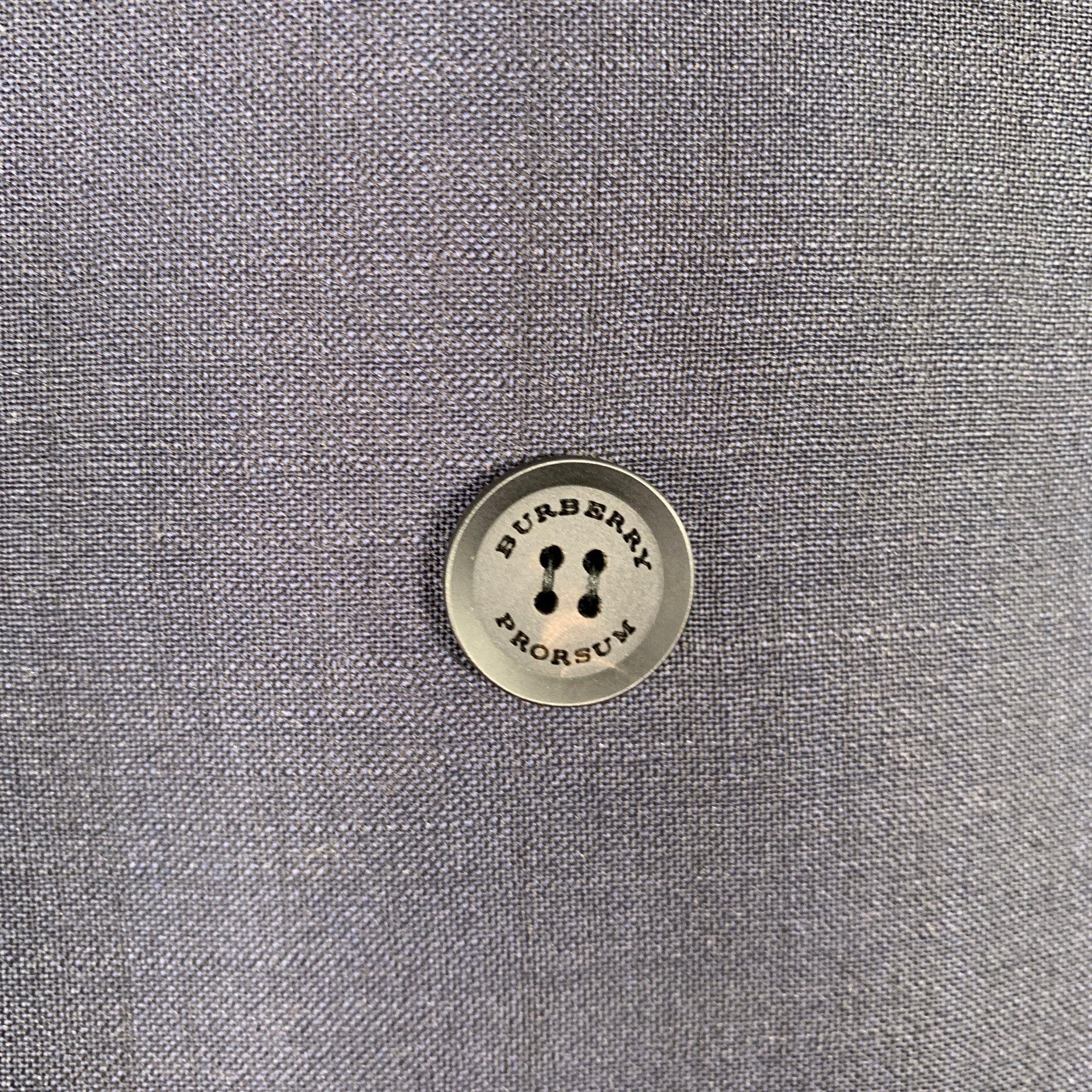 BURBERRY PRORSUM Size 44 Blue Indigo Double Breasted Sport Coat