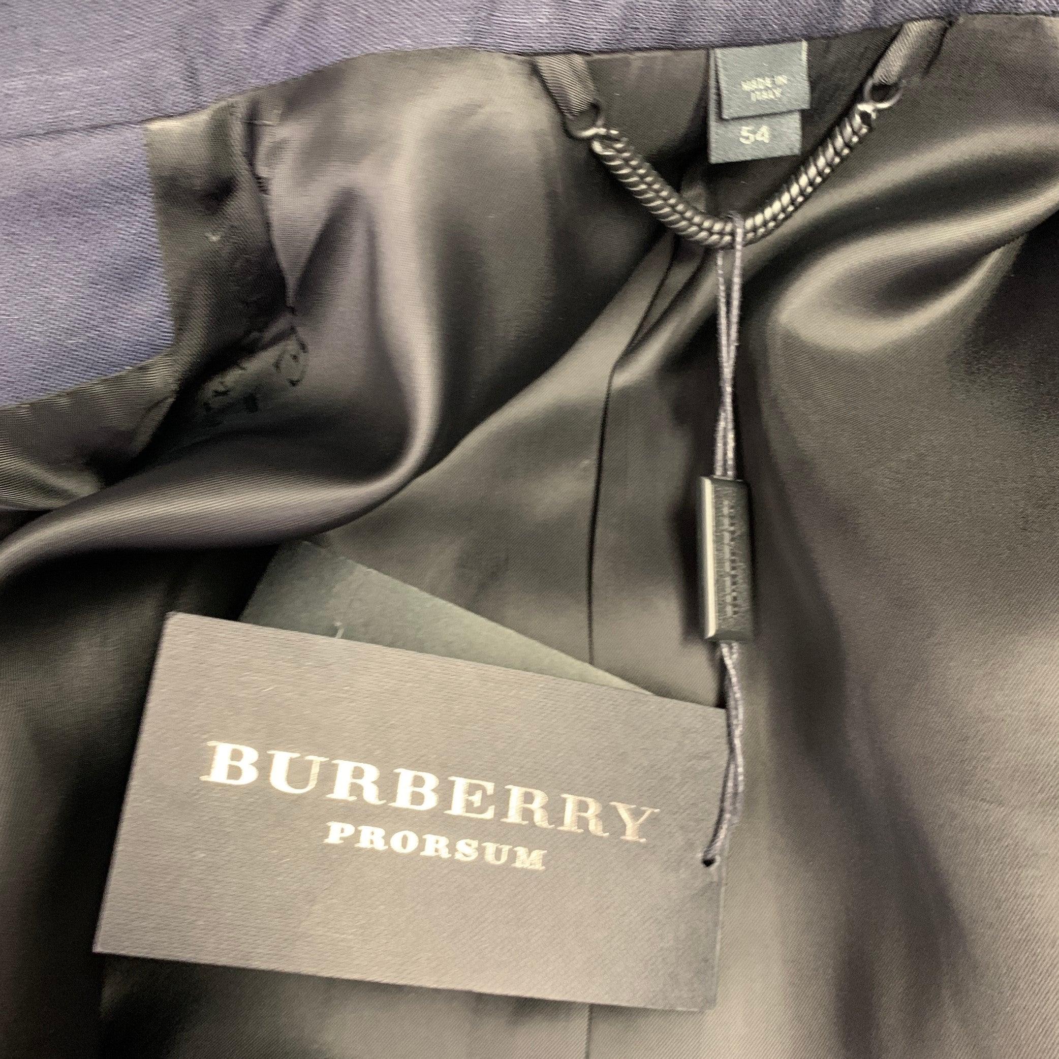 BURBERRY PRORSUM Size 44 Blue Indigo Double Breasted Sport Coat For Sale 4