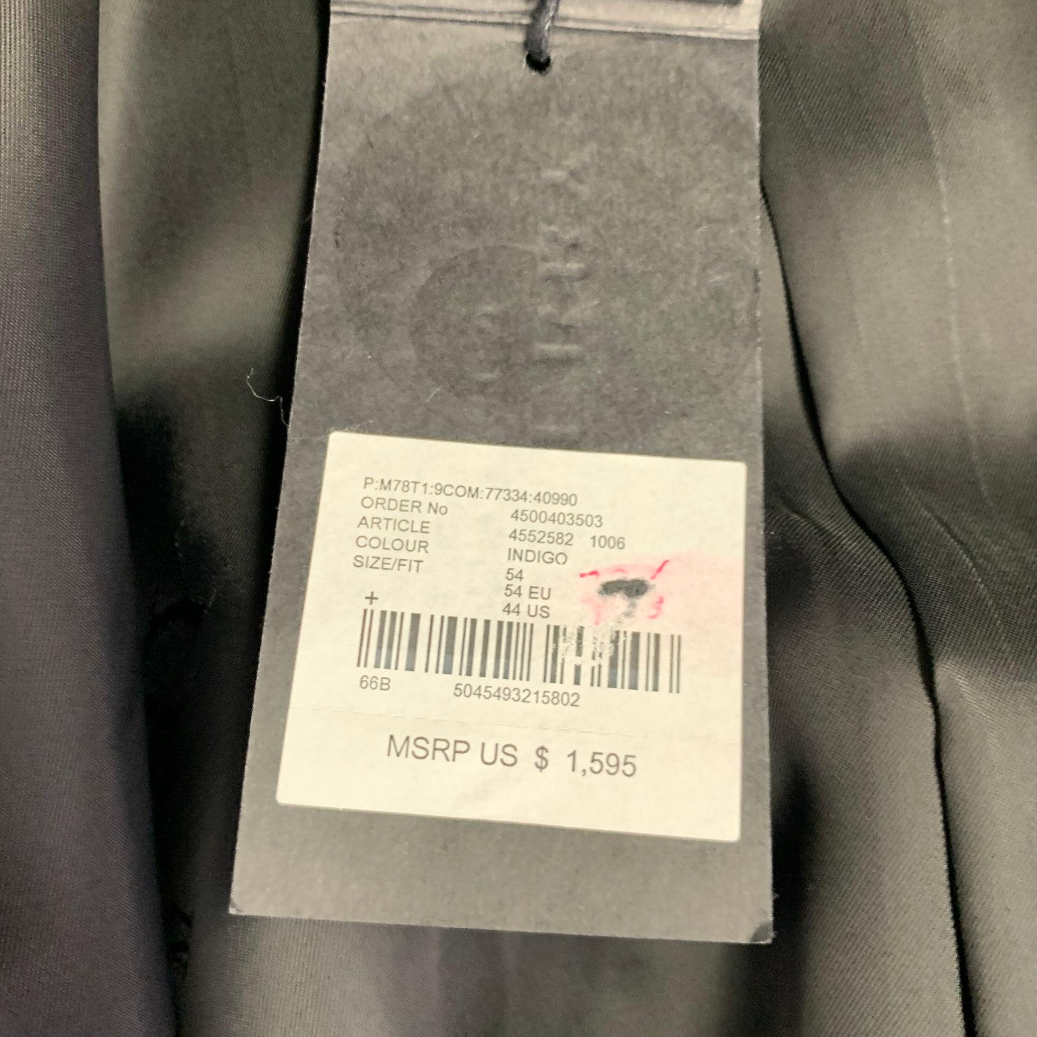 BURBERRY PRORSUM Size 44 Blue Indigo Double Breasted Sport Coat For Sale 5