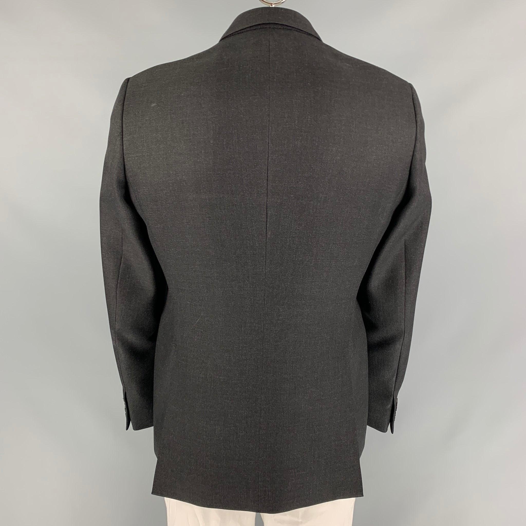 Men's BURBERRY PRORSUM Size 44 Regular Charcoal Wool Notch Lapel Sport Coat For Sale