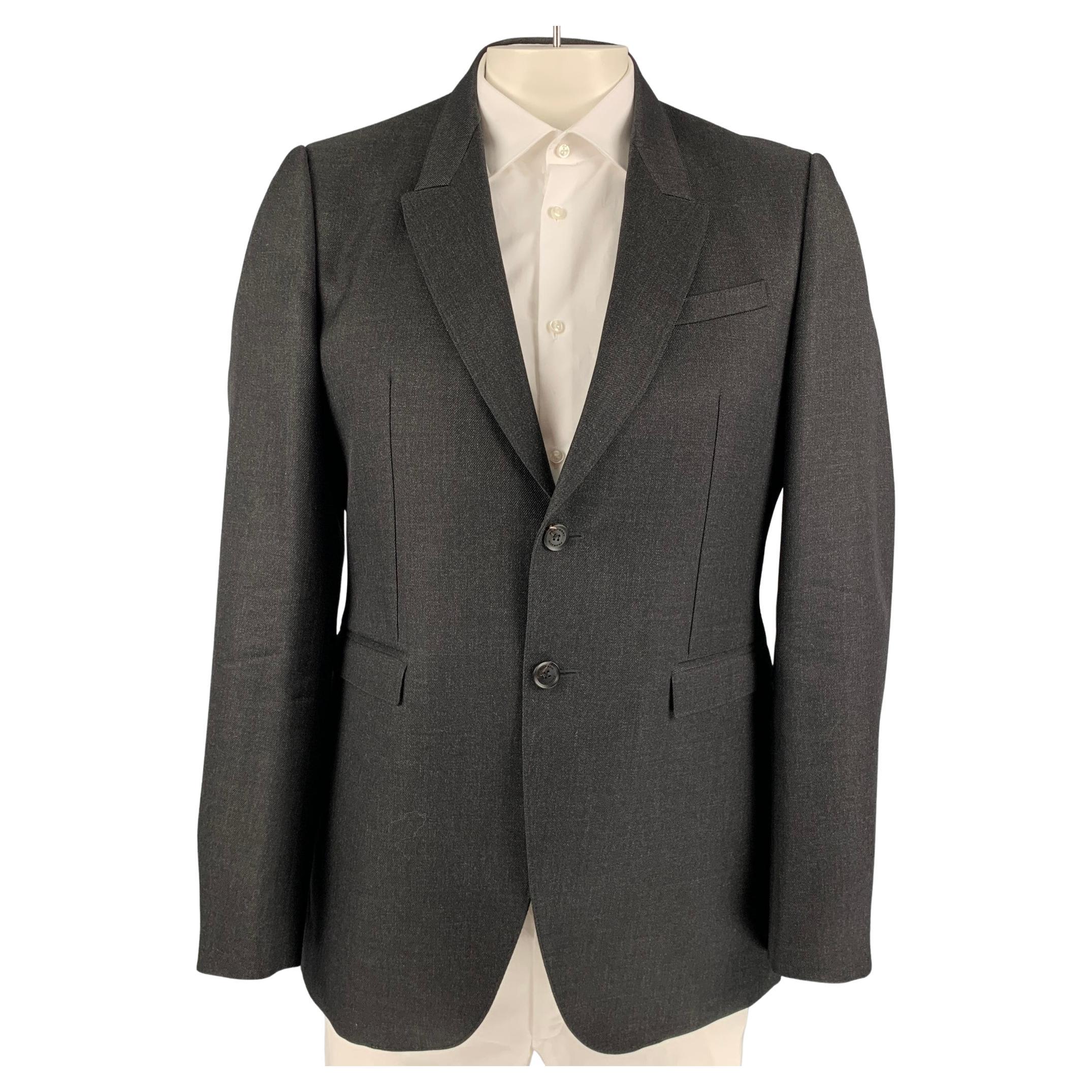 BURBERRY PRORSUM Size 10 Black Nylon / Cotton Duffle Closure Military Coat  For Sale at 1stDibs