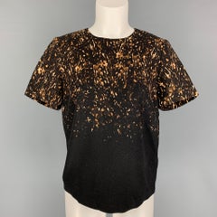 BURBERRY PRORSUM Size 6 Black Brown Print Wool Dress Top