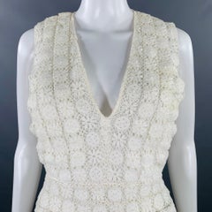 BURBERRY PRORSUM Size 6 White Cream Cotton A-Line Dress