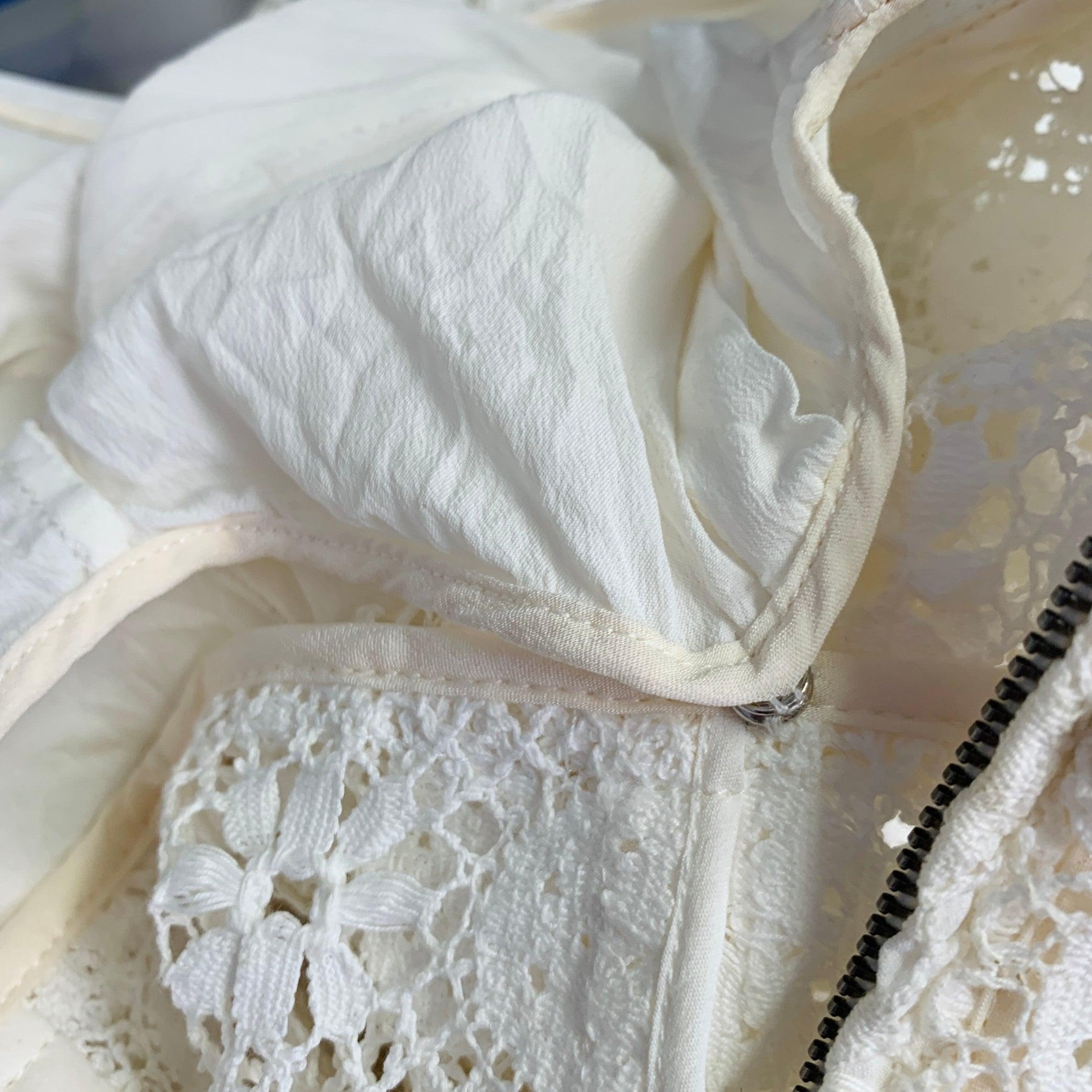 BURBERRY PRORSUM Size 6 White Cream Cotton A-Line Dress For Sale 2