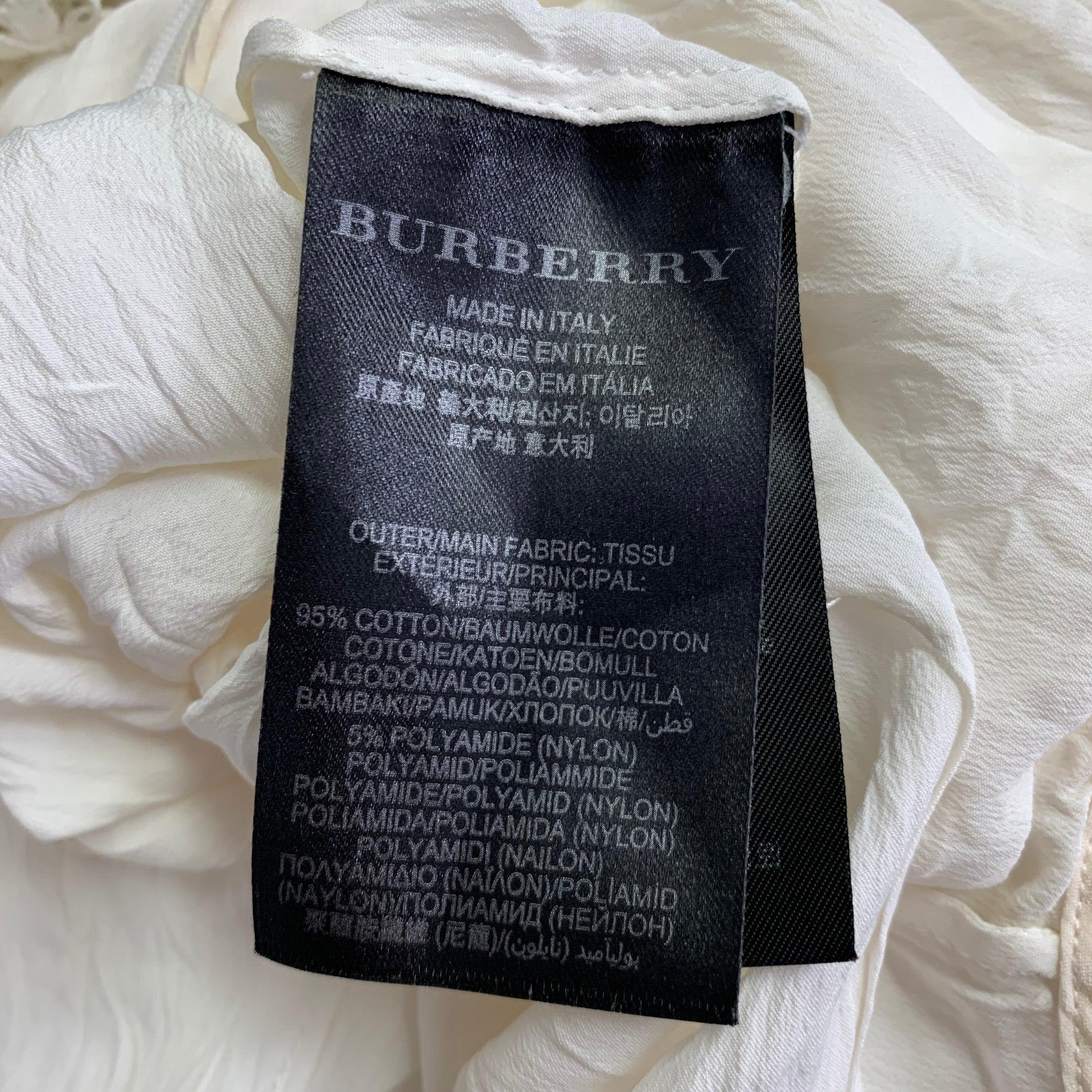 BURBERRY PRORSUM Size 6 White Cream Cotton A-Line Dress For Sale 3