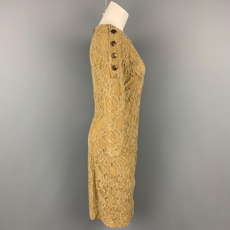 chinese dress ladies Burberry Prorsum Floral Macrame Lace Mini Dress with Bow Cream Size 36 –  Celebrity Owned