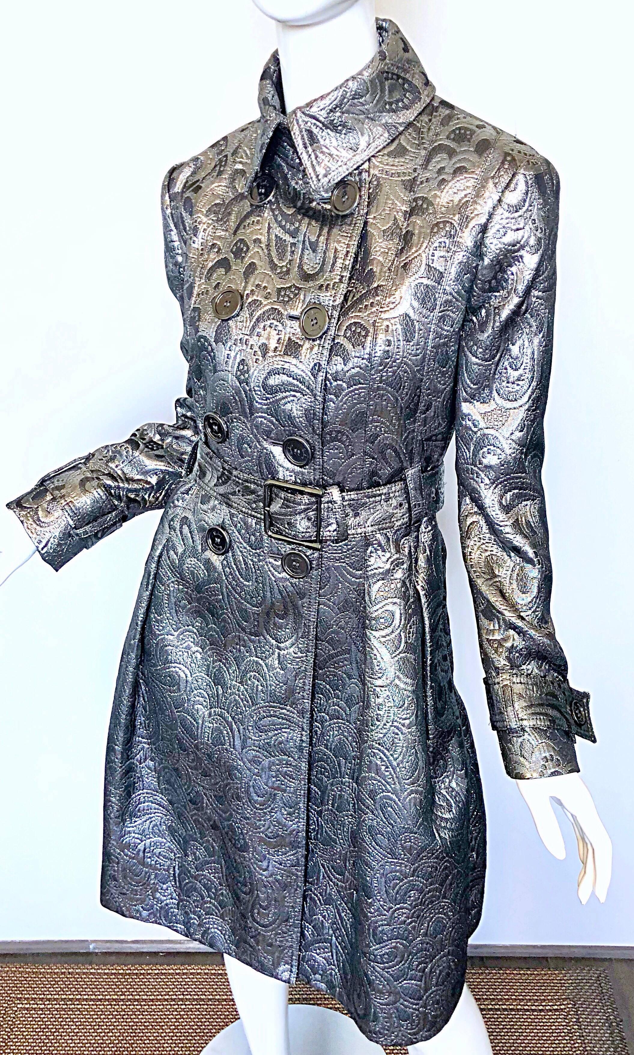 burberry metallic trench coat