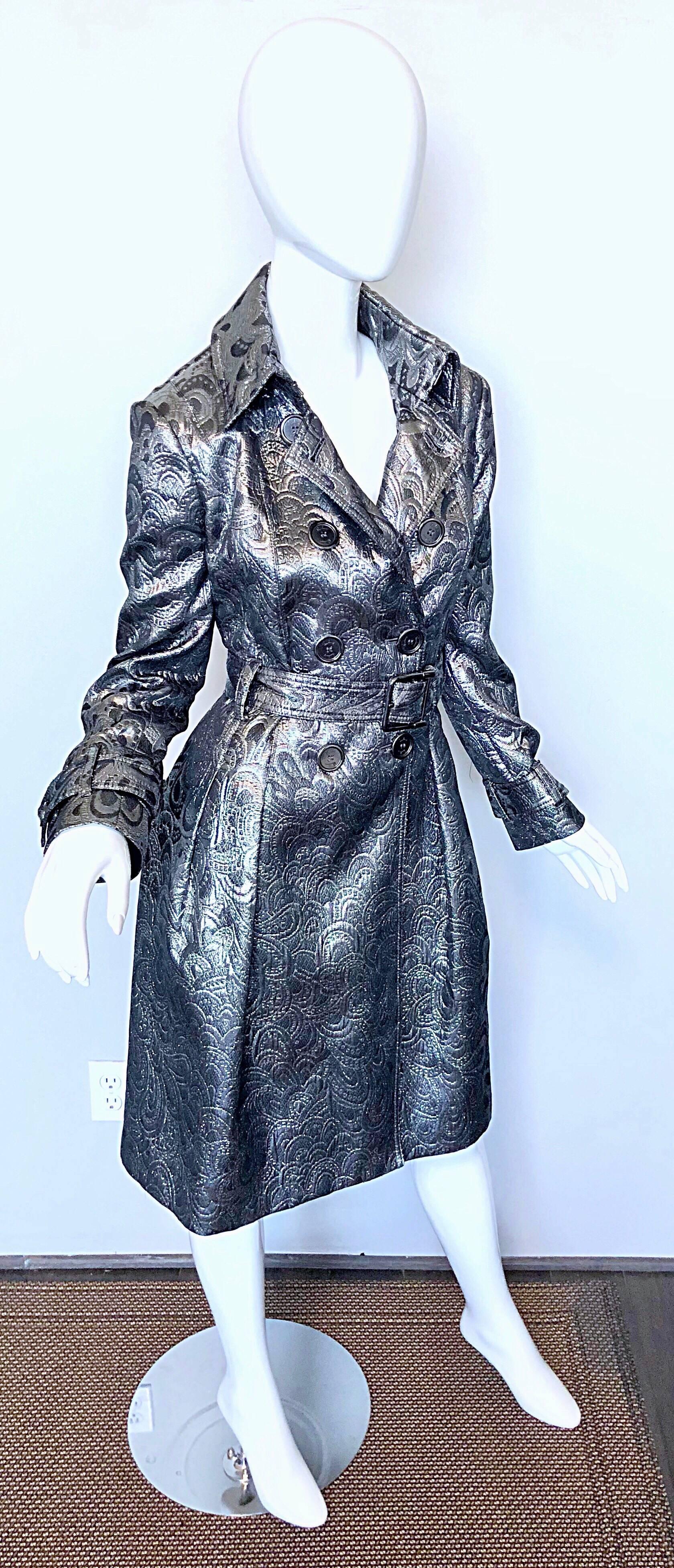 brocade trench coat