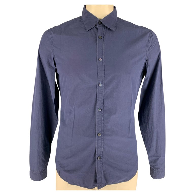 BURBERRY PRORSUM Size 38 White Solid Cotton One pocket Long Sleeve Shirt main image 1