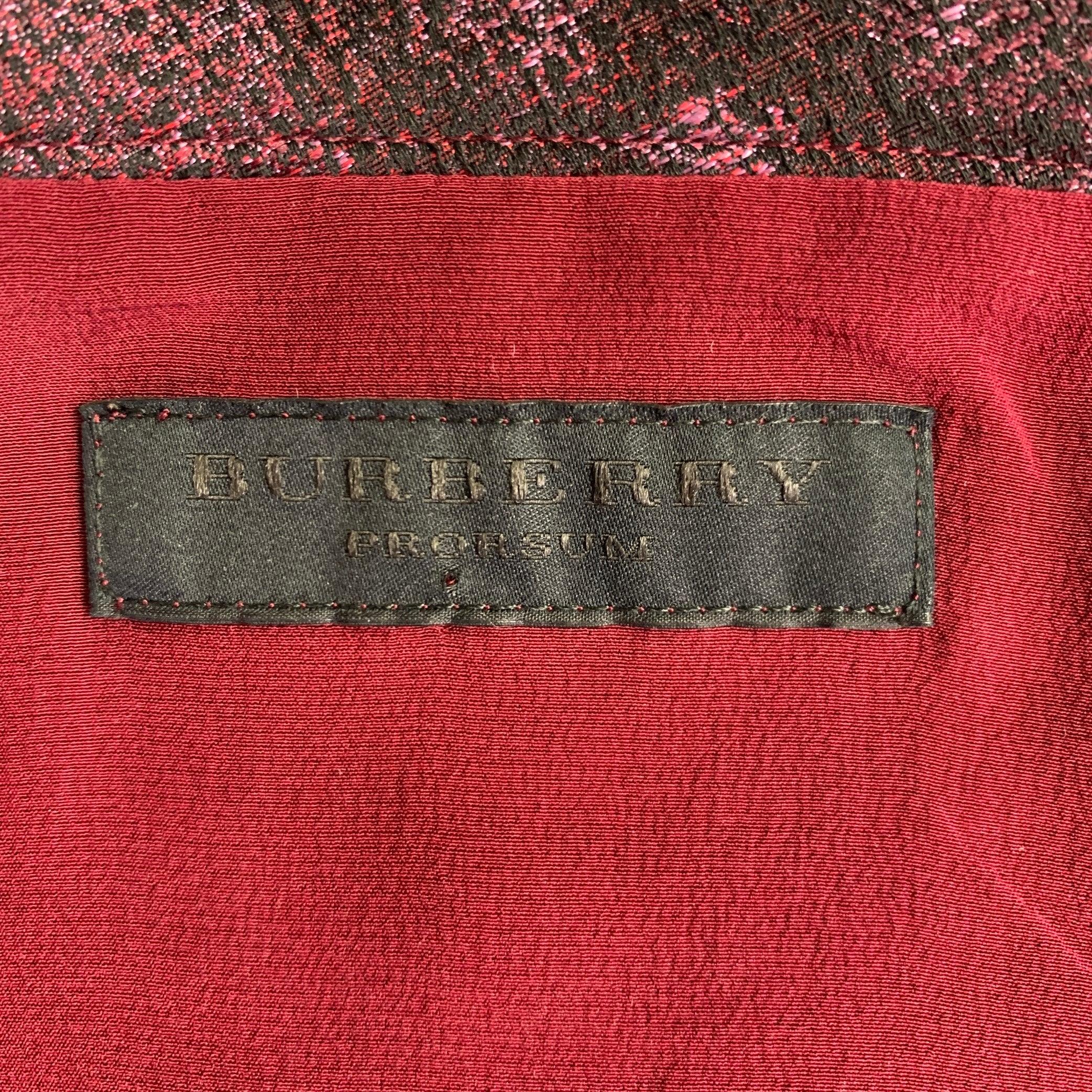 Women's BURBERRY PRORSUM Size M Burgundy Purple Polyester Sheath Cocktail Dress For Sale