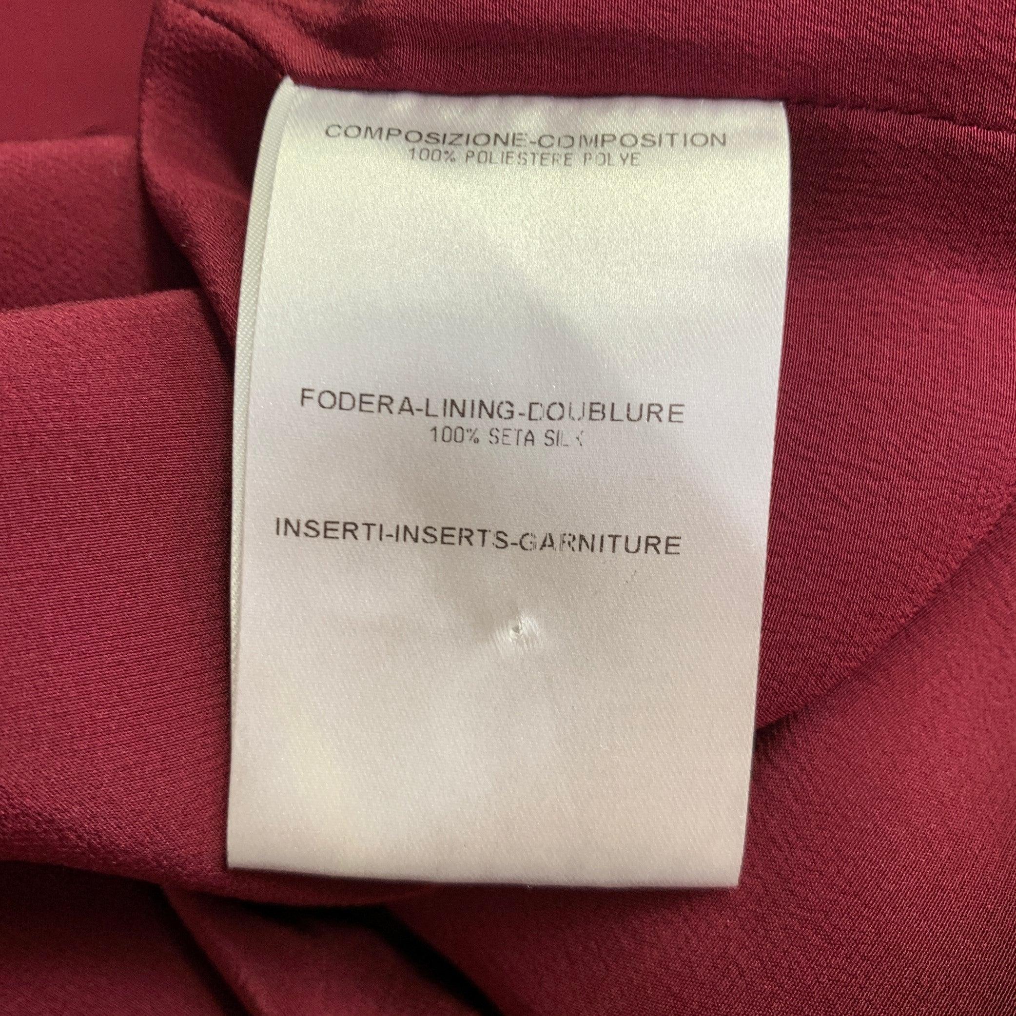 BURBERRY PRORSUM Size M Burgundy Purple Polyester Sheath Cocktail Dress For Sale 1