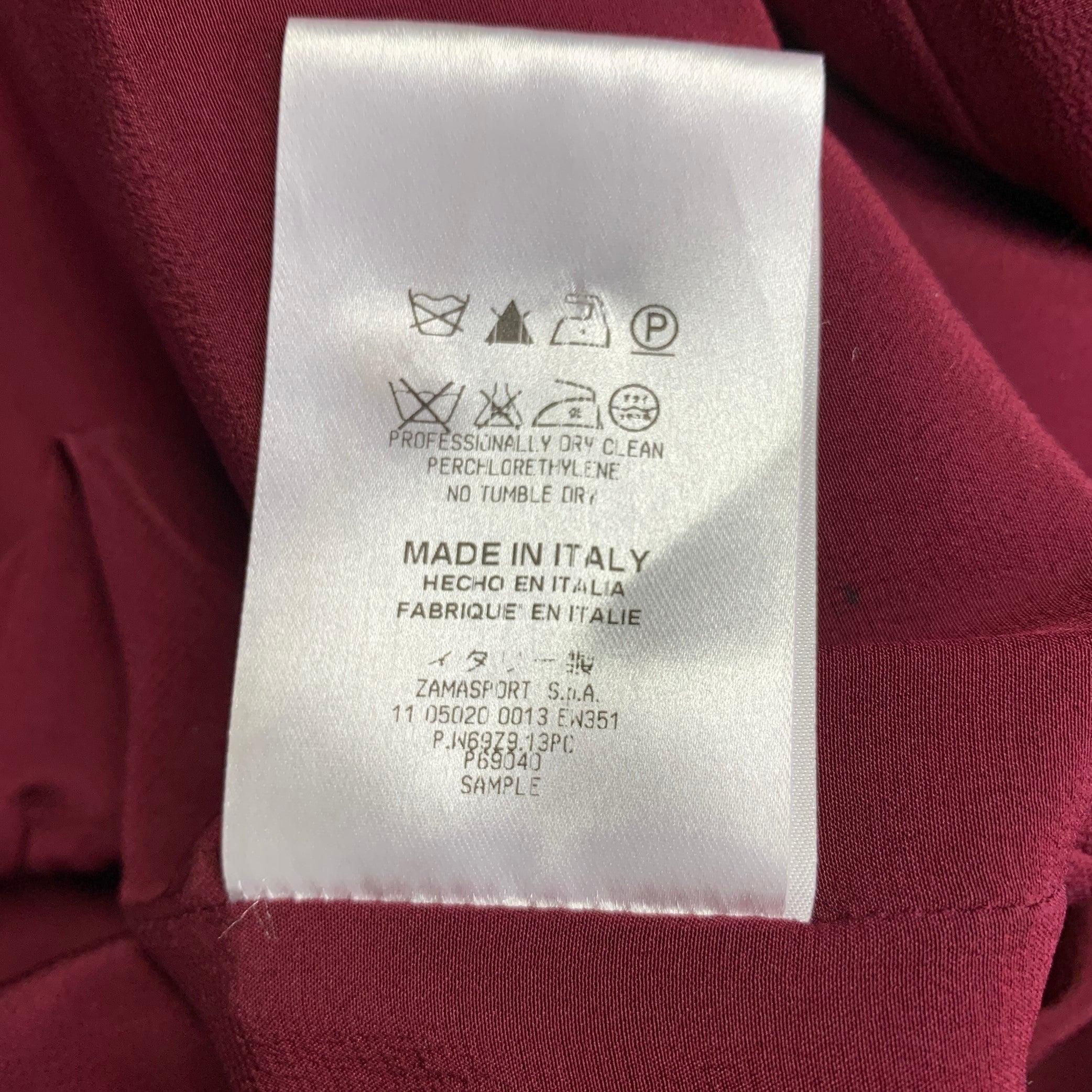 BURBERRY PRORSUM Size M Burgundy Purple Polyester Sheath Cocktail Dress For Sale 2