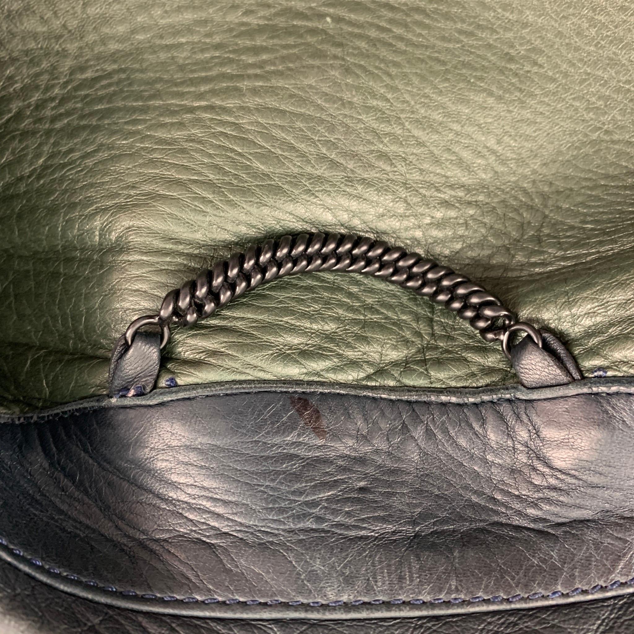 BURBERRY PRORSUM Chaqueta Blouson de cuero azul marino talla S 4