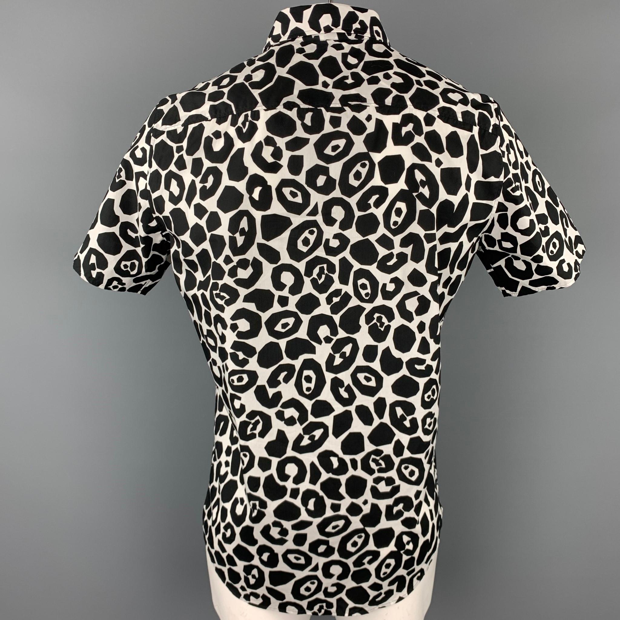 black and white giraffe print shirt