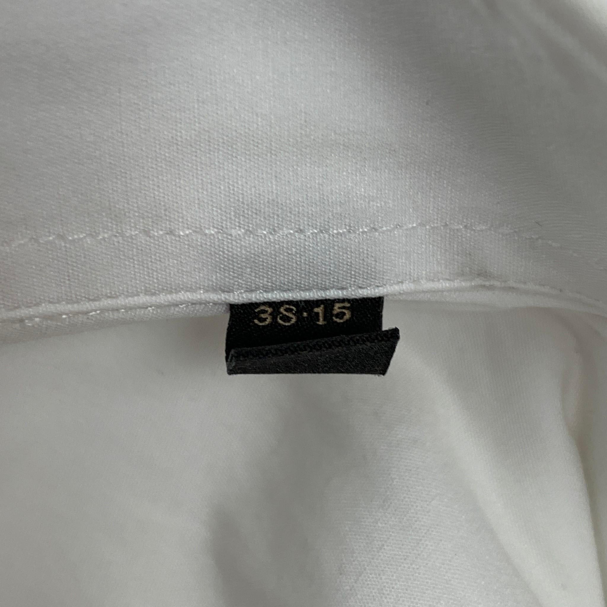 BURBERRY PRORSUM Size XS White Ruffled Tuxedo Slim Fit Long Sleeve Shirt In Good Condition In San Francisco, CA