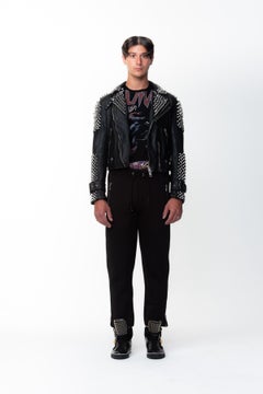 Burberry Prorsum Spike Studded Leather Biker Jacket