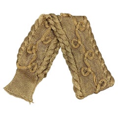 BURBERRY PRORSUM Frühjahr 2008 Gold gestrickt Baumwolle / Acryl Metallic Schal