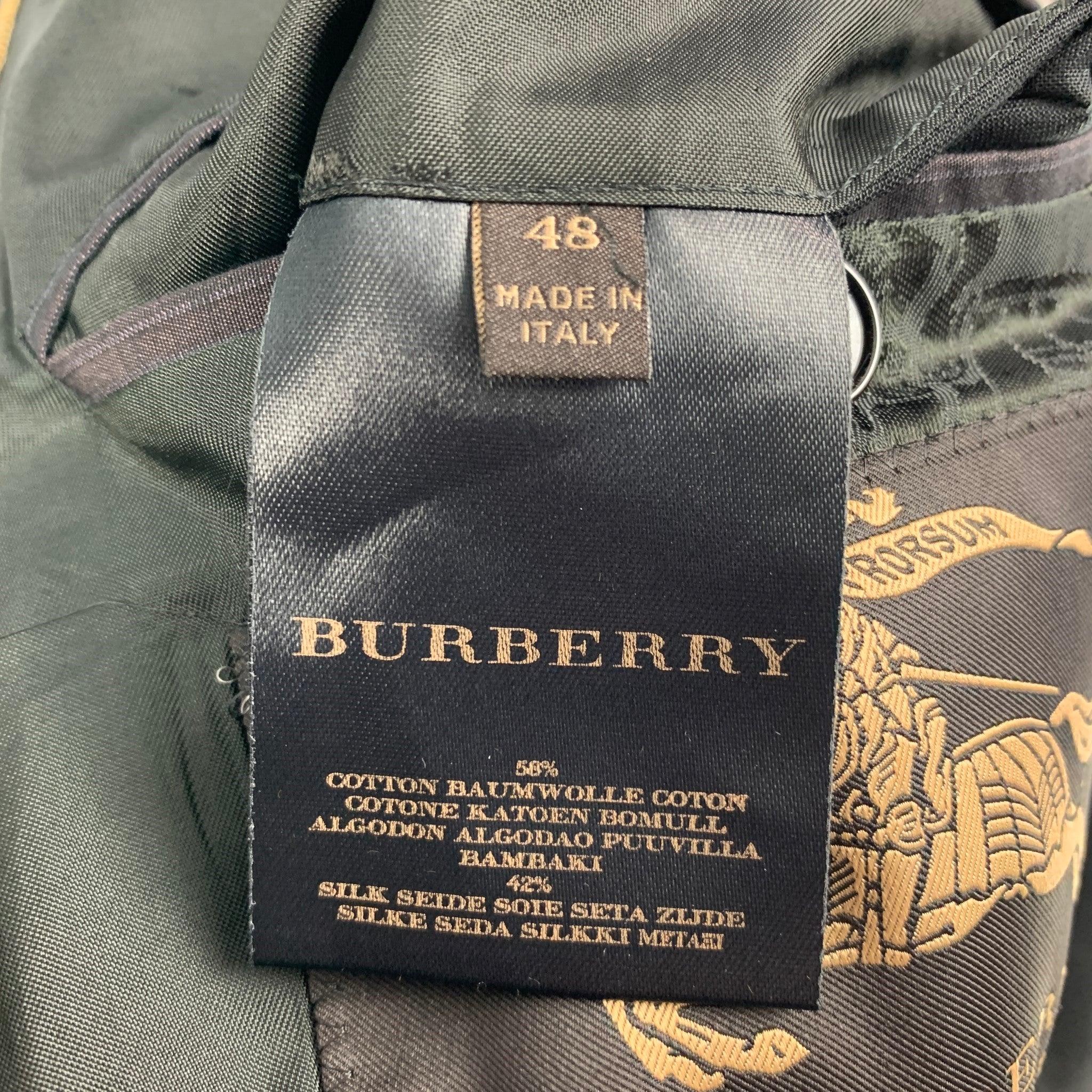 BURBERRY PRORSUM Spring 2008 Size 38 Regular Plum Stripe Cotton / Silk Suit For Sale 4