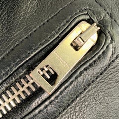 BURBERRY PRORSUM Spring 2011 Size 38 Black Distressed Leather Biker Vest