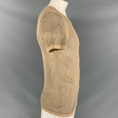 BURBERRY PRORSUM Spring 2011 Size L Khaki Mesh Cotton T-shirt