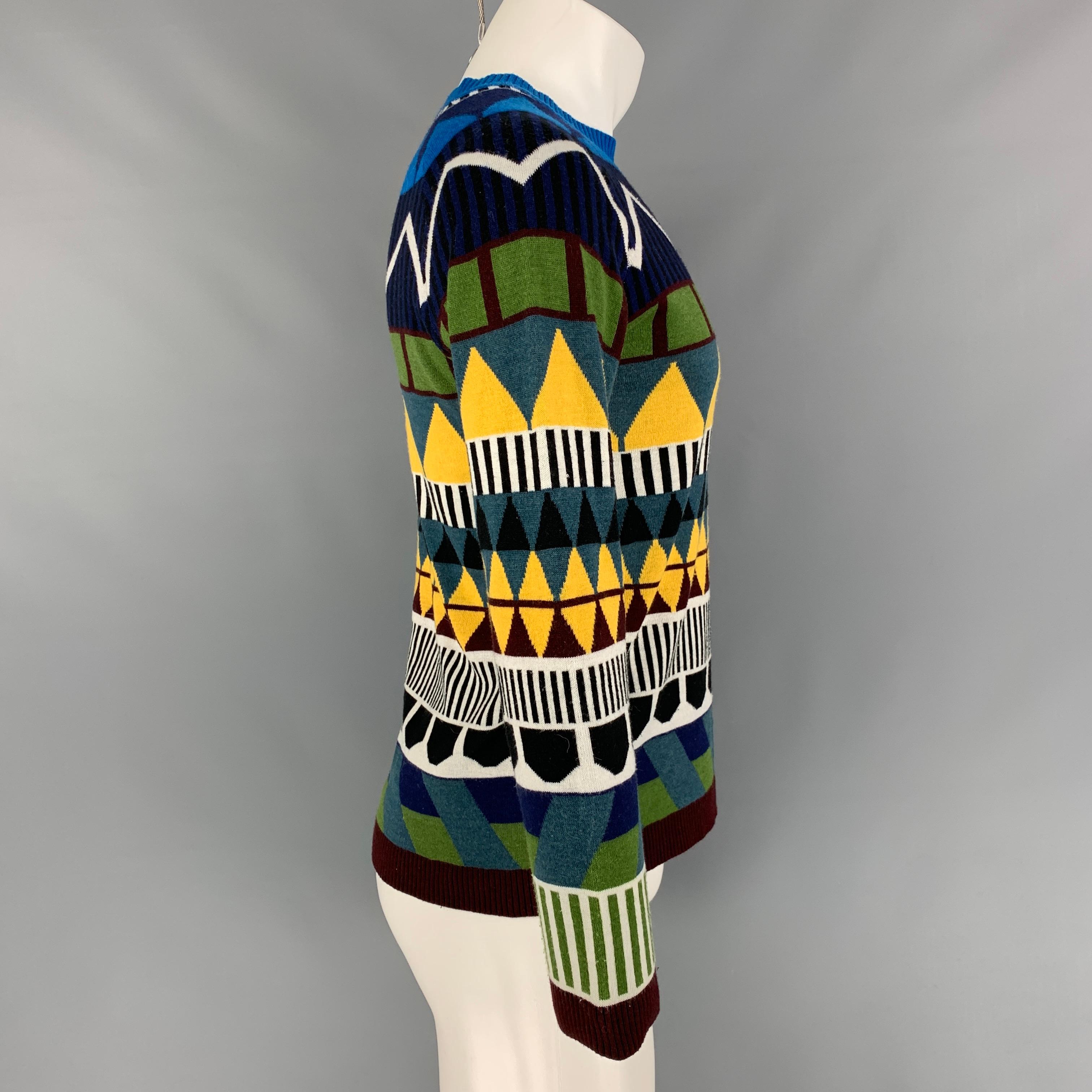 BURBERRY PRORSUM Spring 2012 Size M Multi-Color Wool / Cashmere Sweater In Excellent Condition In San Francisco, CA