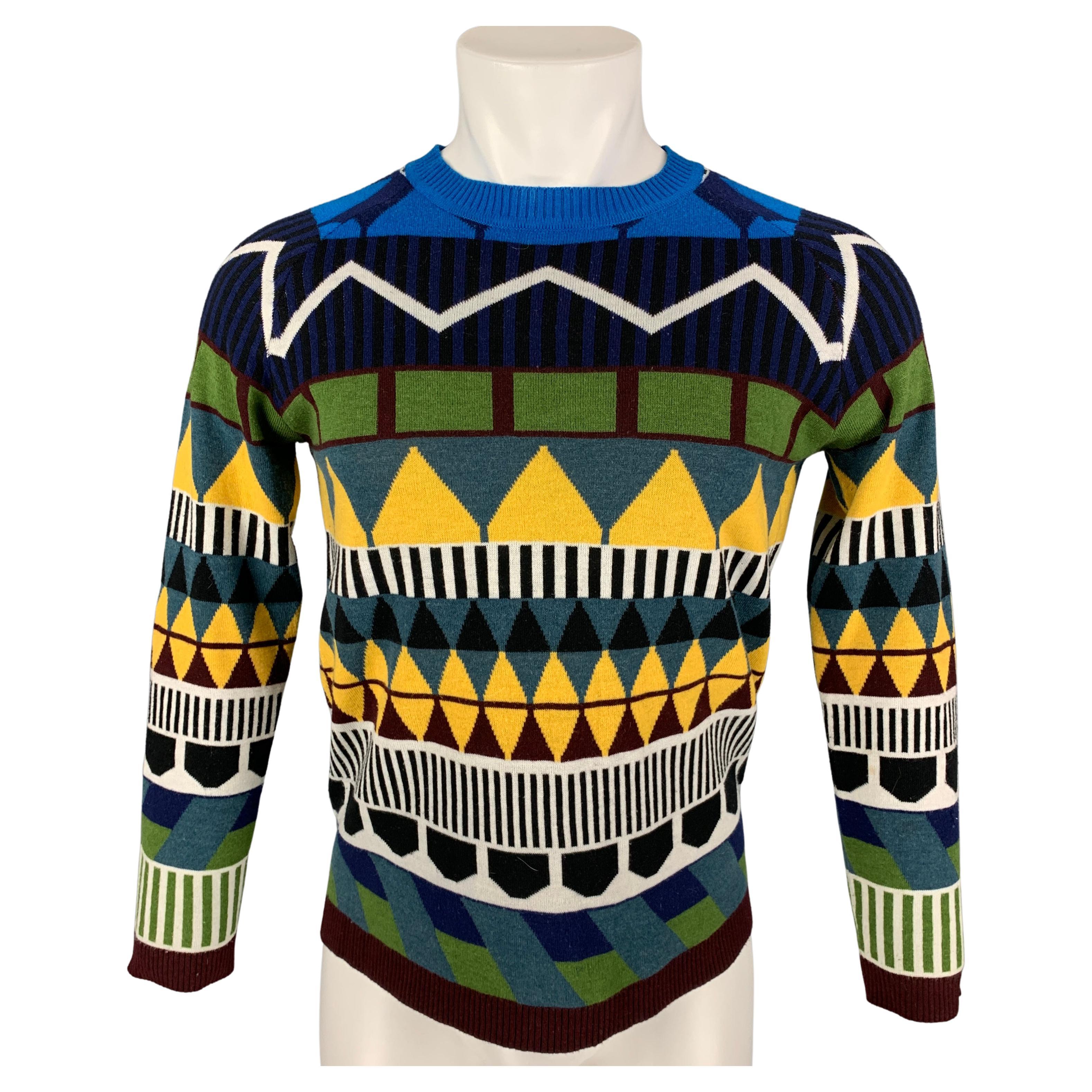 BURBERRY PRORSUM Spring 2012 Size M Multi-Color Wool / Cashmere Sweater