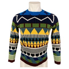BURBERRY PRORSUM Spring 2012 Size M Multi-Color Wool / Cashmere Sweater