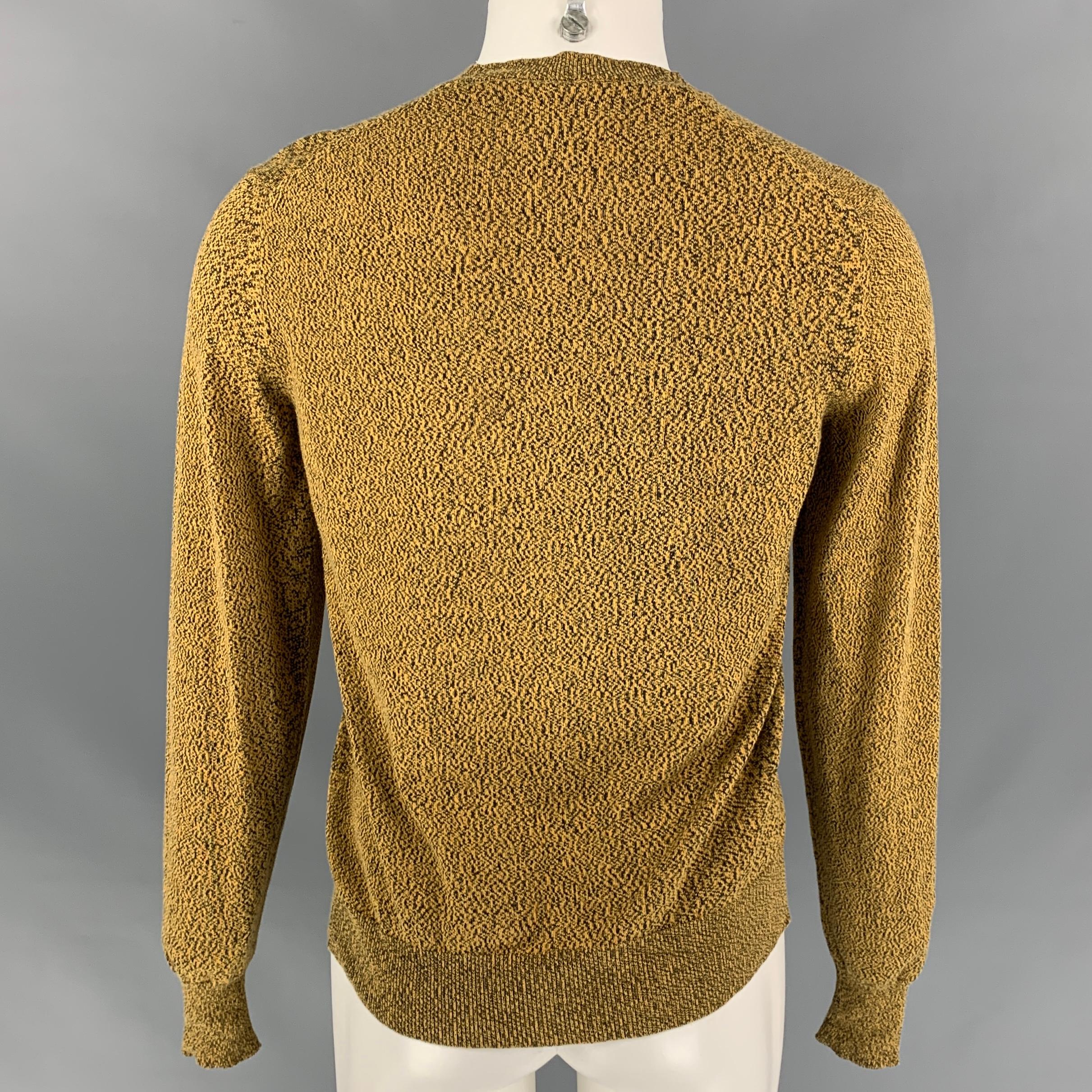 BURBERRY PRORSUM Spring 2012 Size M Mustard Yellow Embroidery Crochet Pullover  In Good Condition In San Francisco, CA