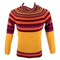 Burberry Prorsum Primavera 2012 Taglia S Maglione in lana/acrilico a righe multicolore