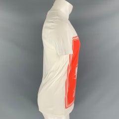 BURBERRY PRORSUM Spring 2015 Size XS Mustard & White Graphic Cotton T-shirt