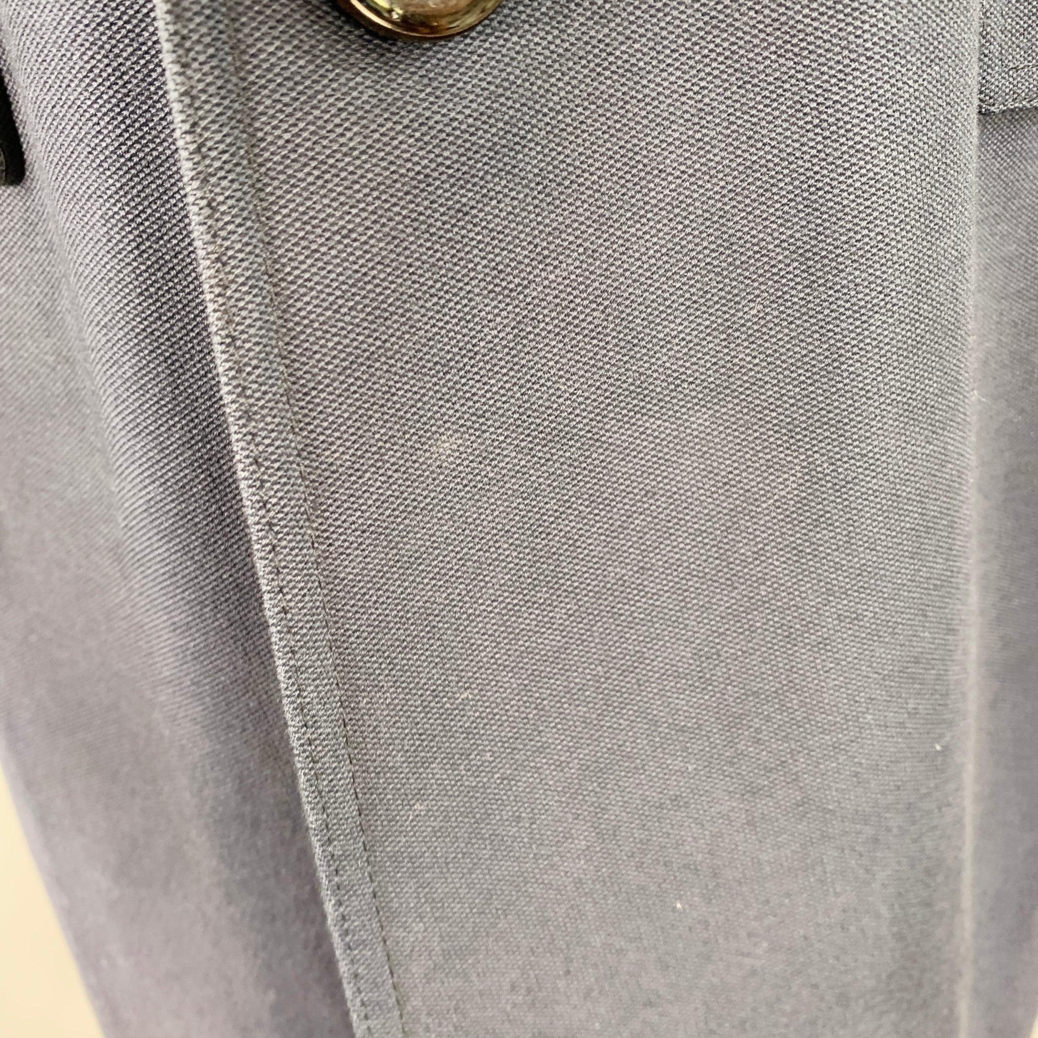 BURBERRY PRORSUM SS07 Size 38 Navy Rhinestone Cotton Wool Military Style Peacoat For Sale 3