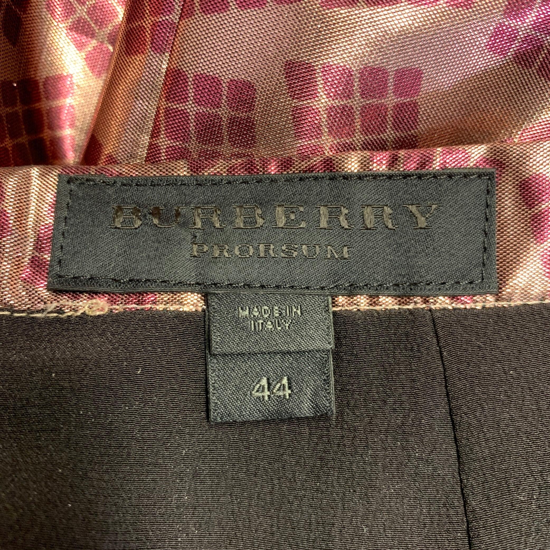 BURBERRY PRORSUM SS13 Size 8 Purple Multi Color Polyester Geometric Pencil Skirt For Sale 1