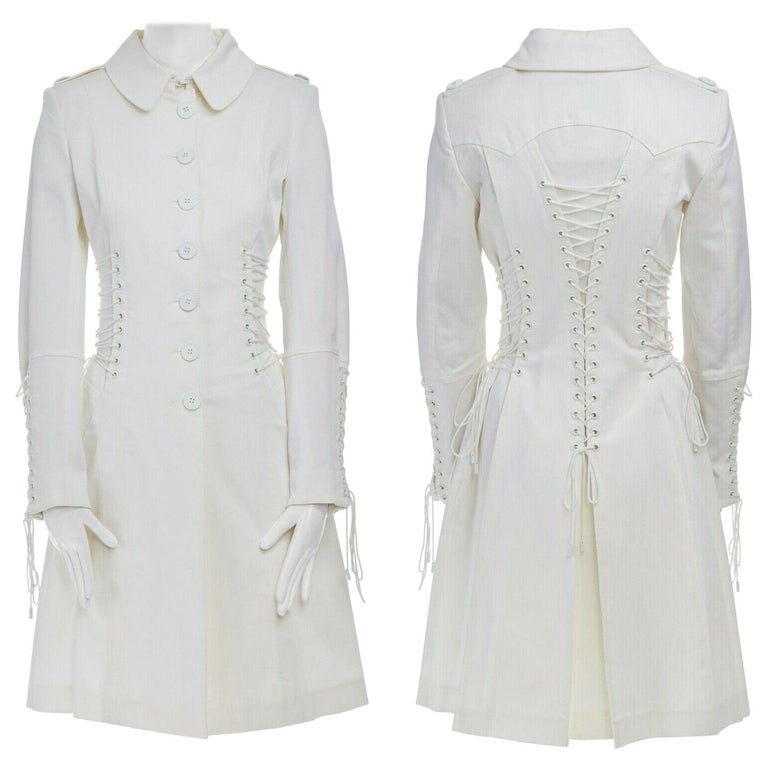 Burberry White Coats - 6 For Sale on 1stDibs