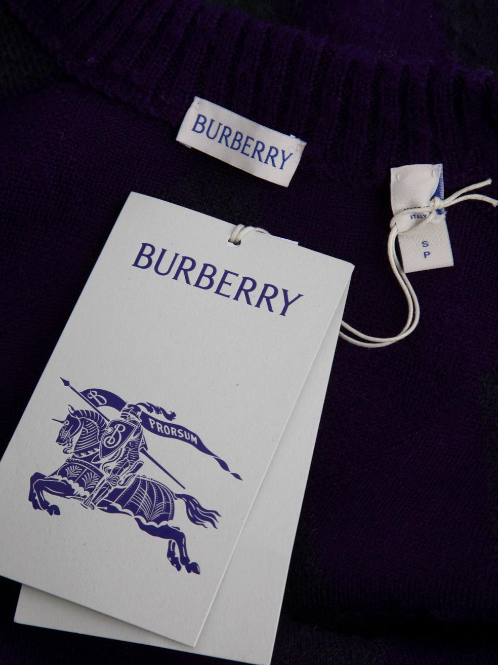 De las mujeres Burberry Chaqueta de lana Argyle-Intarsia Morada Talla S en venta
