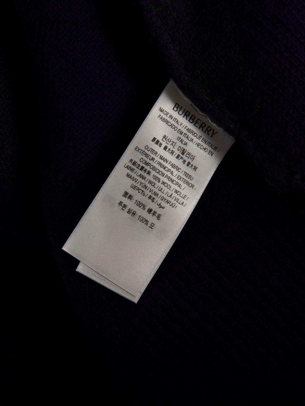 Burberry Chaqueta de lana Argyle-Intarsia Morada Talla S en venta 1
