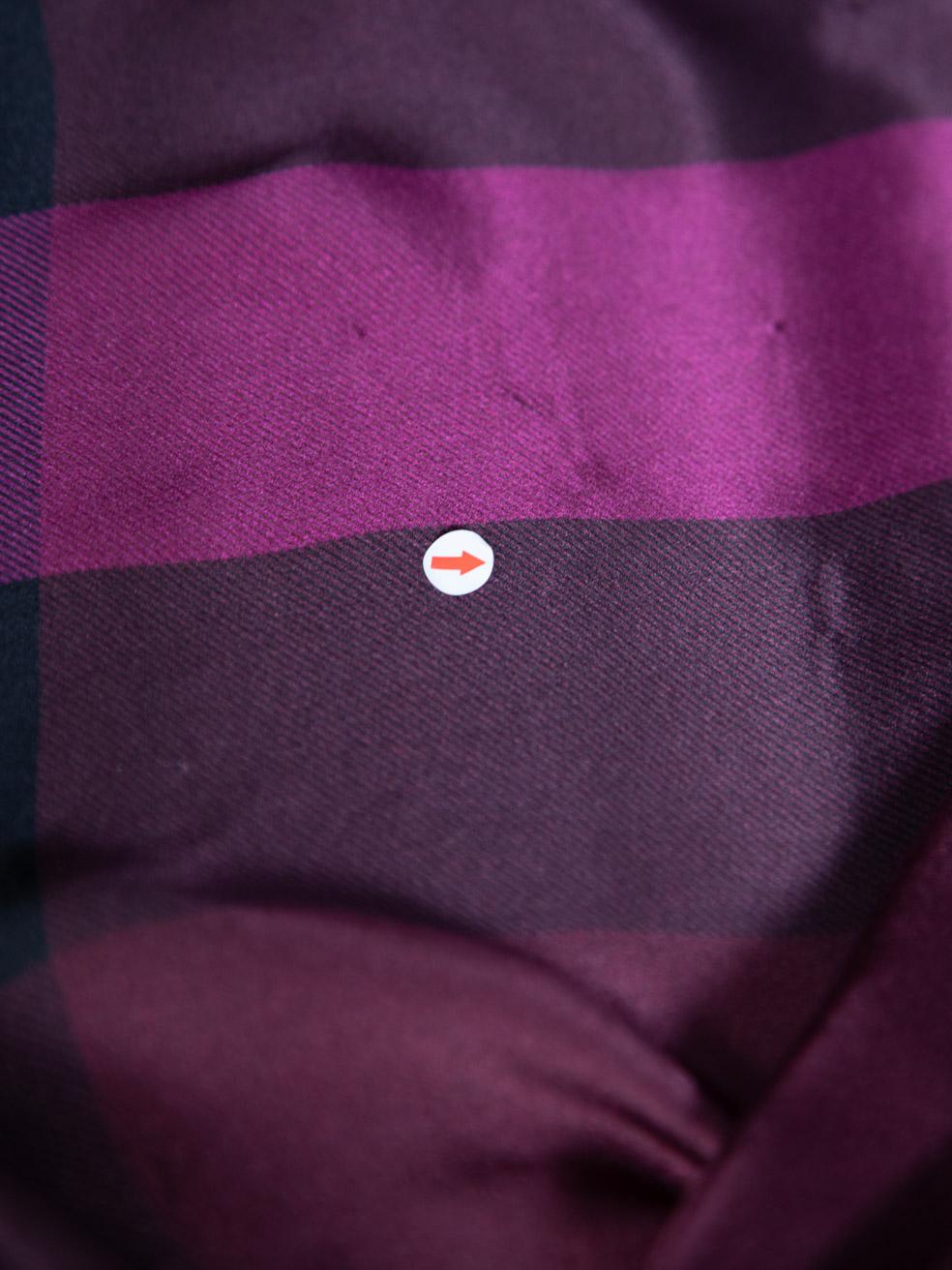 Women's Burberry Purple Checkered Scarf
