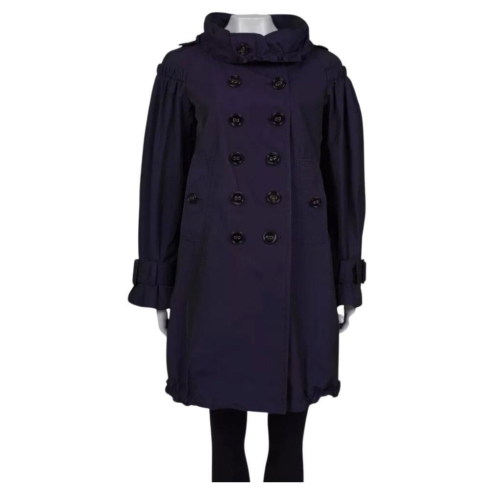 Burberry Purple Double-Breasted Coat IT42 M For Sale
