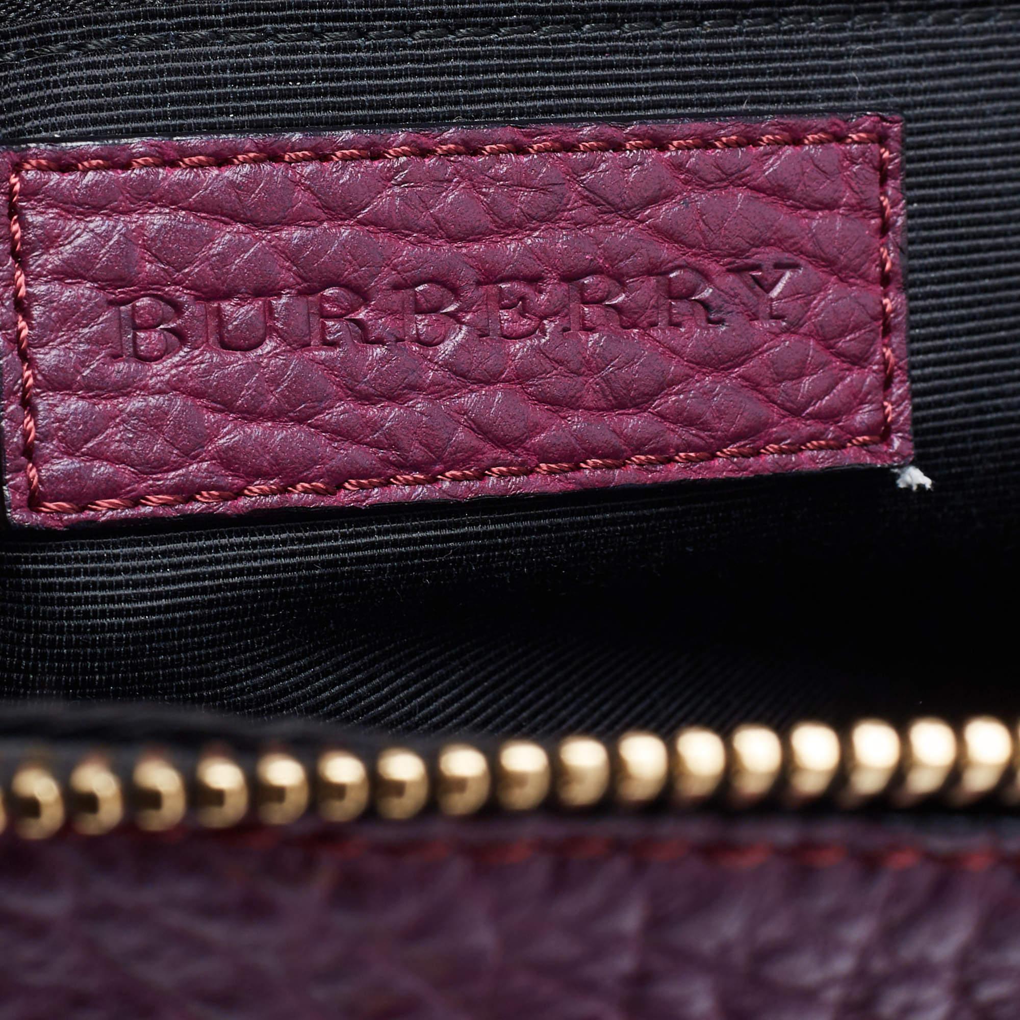 Burberry Purple Leather Orchard Bowler Bag 5