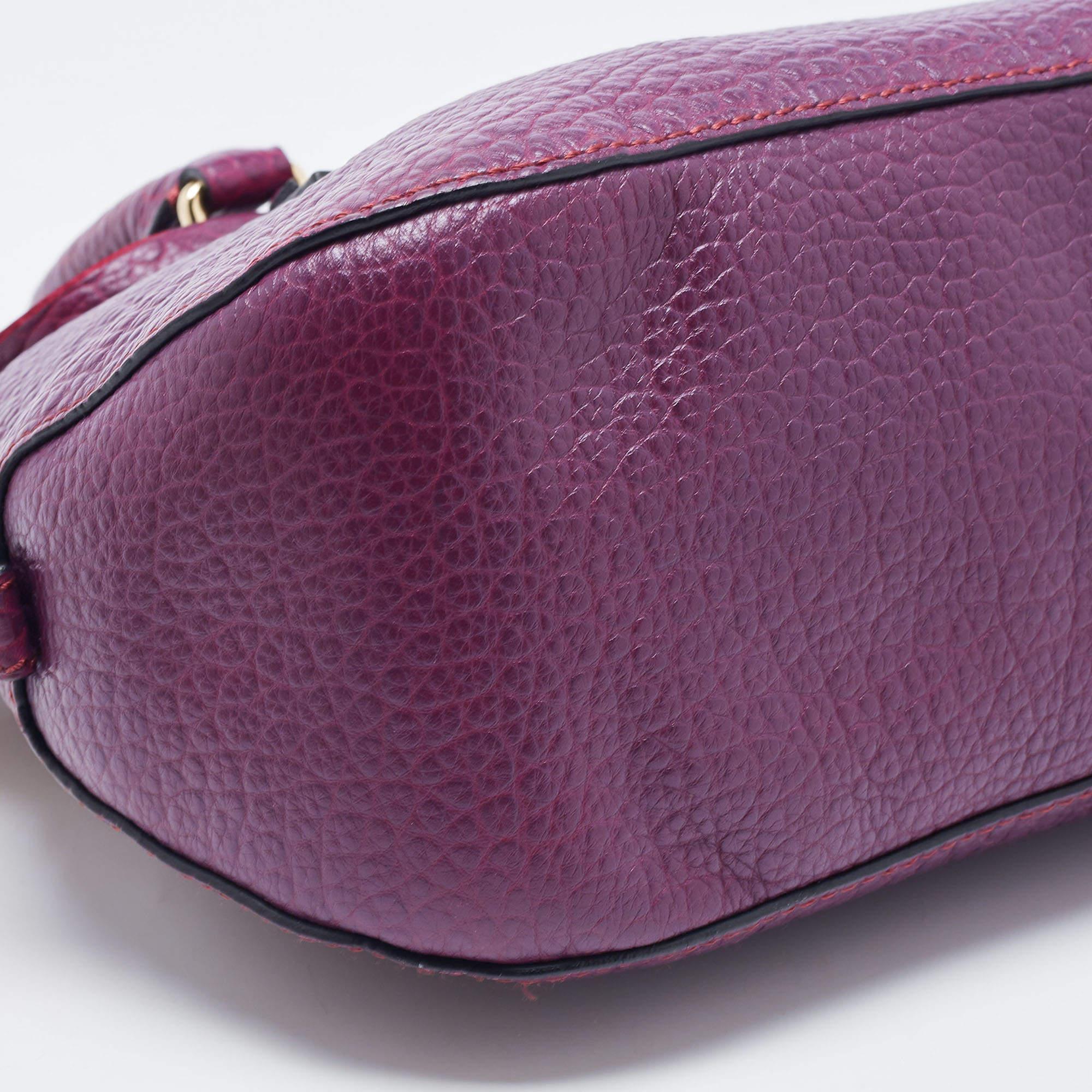 Burberry Purple Leather Orchard Bowler Bag 3