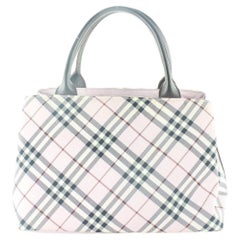 Bolso de mano Burberry de cuadros Nova púrpura-rosa 2BUR918K