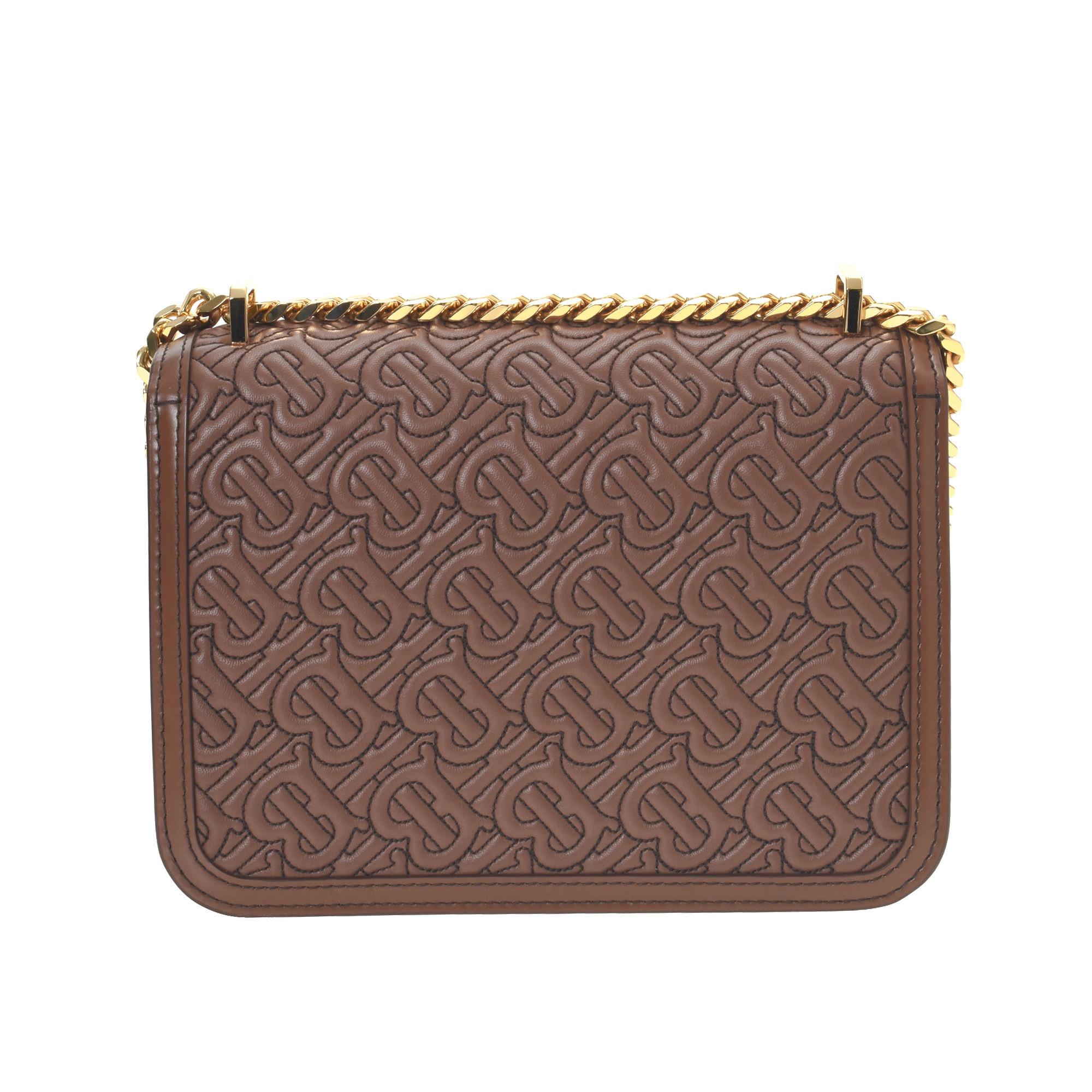 Burberry Quilted Monogram TB Chain Bag For Sale at 1stDibs