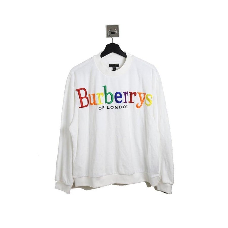 Burberry Rainbow Font Sweater White For Sale at 1stDibs | burberrys of  london sweater, burberry rainbow sweater, burberry rainbow sweatshirt